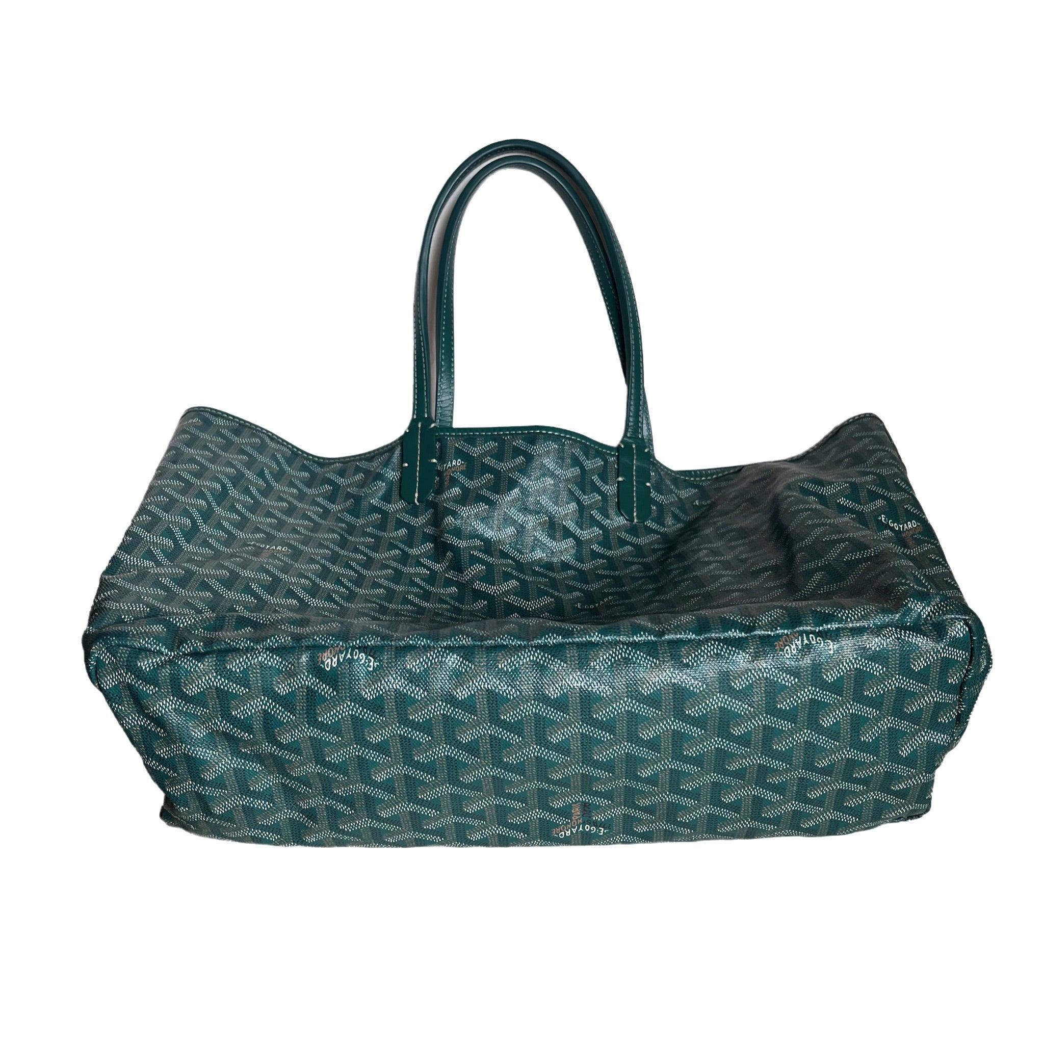 Goyard Saint Louis Tote 2013 PM Medium Green In Excellent Condition In AUBERVILLIERS, FR