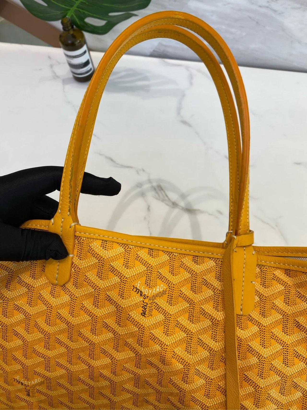 Goyard Saint Louis Tote 2014 PM Medium Yellow 15