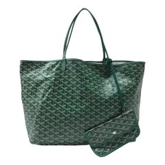 Goyard Saint Louis Tote GM Large 2019 Green Painted Canvas