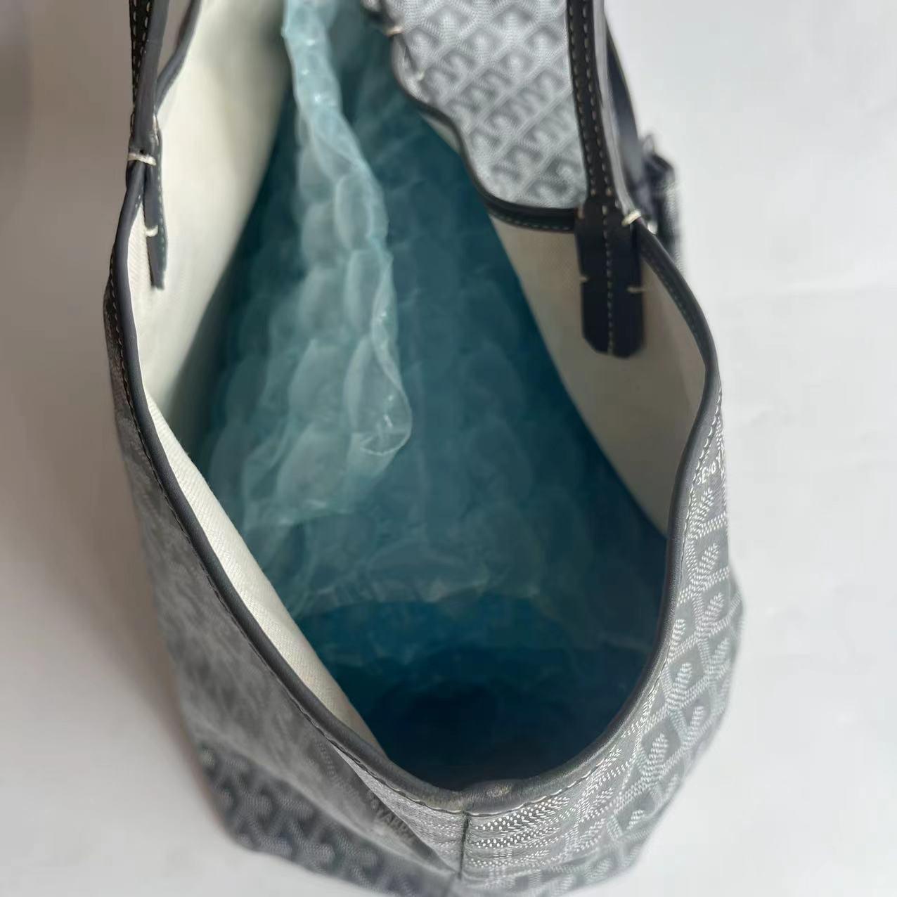 Goyard Saint Louis Tote GM Large Grey Goyardine Canvas 2017 en vente 7