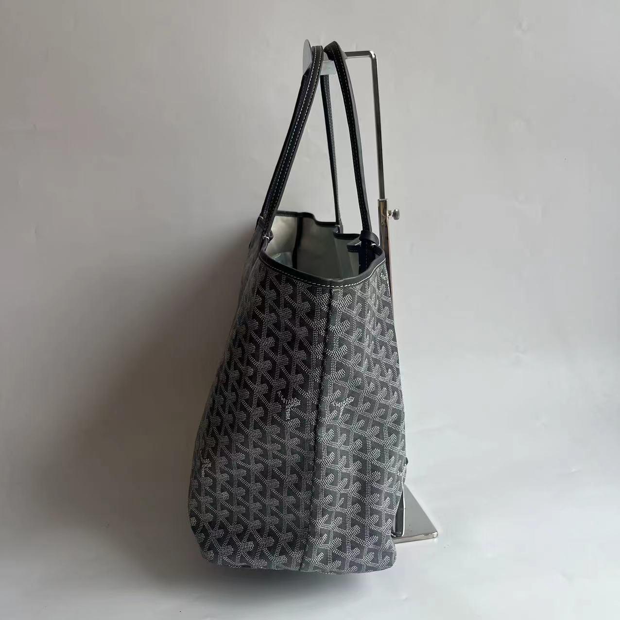 Goyard Saint Louis Tote GM Large Grey Goyardine Canvas 2017 Bon état - En vente à AUBERVILLIERS, FR