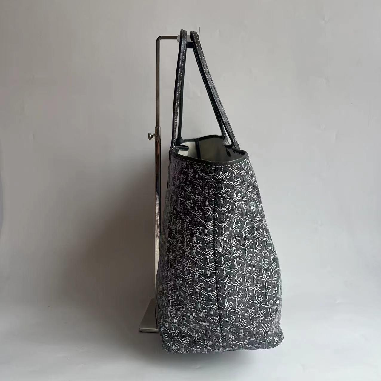 Goyard Saint Louis Tote GM Large Grey Goyardine Canvas 2017 Pour femmes en vente