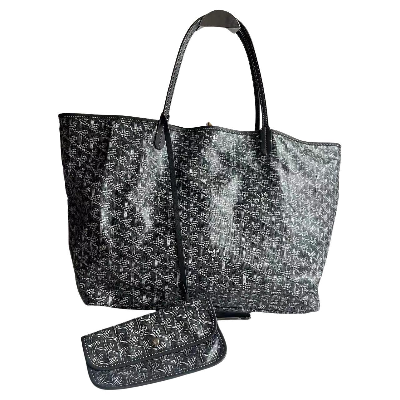 Goyard Saint Louis Tote GM Large Grey Goyardine Canvas 2017 en vente