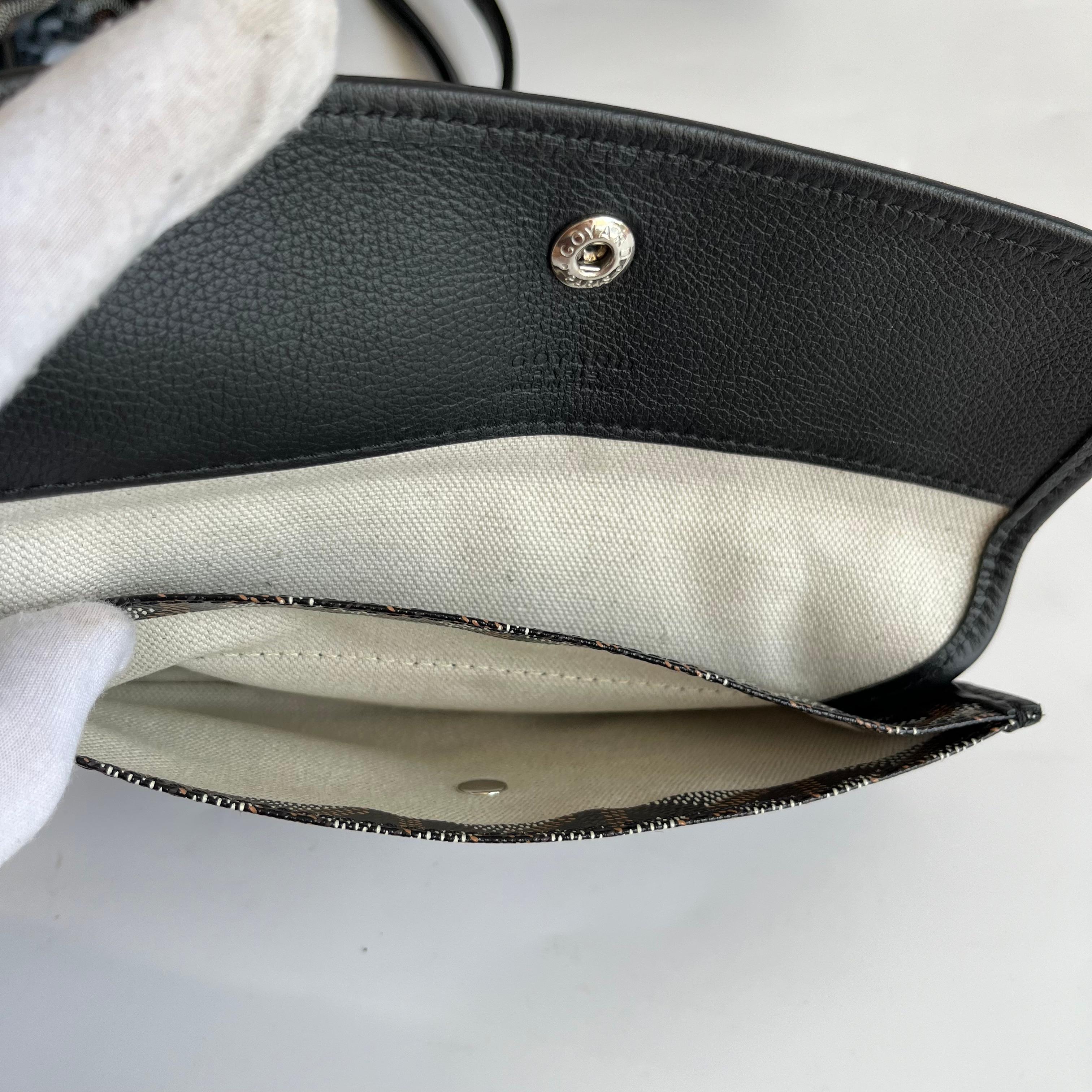 Goyard Saint Louis Tote Large GM Black Goyardine Canvas 2019 en vente 11