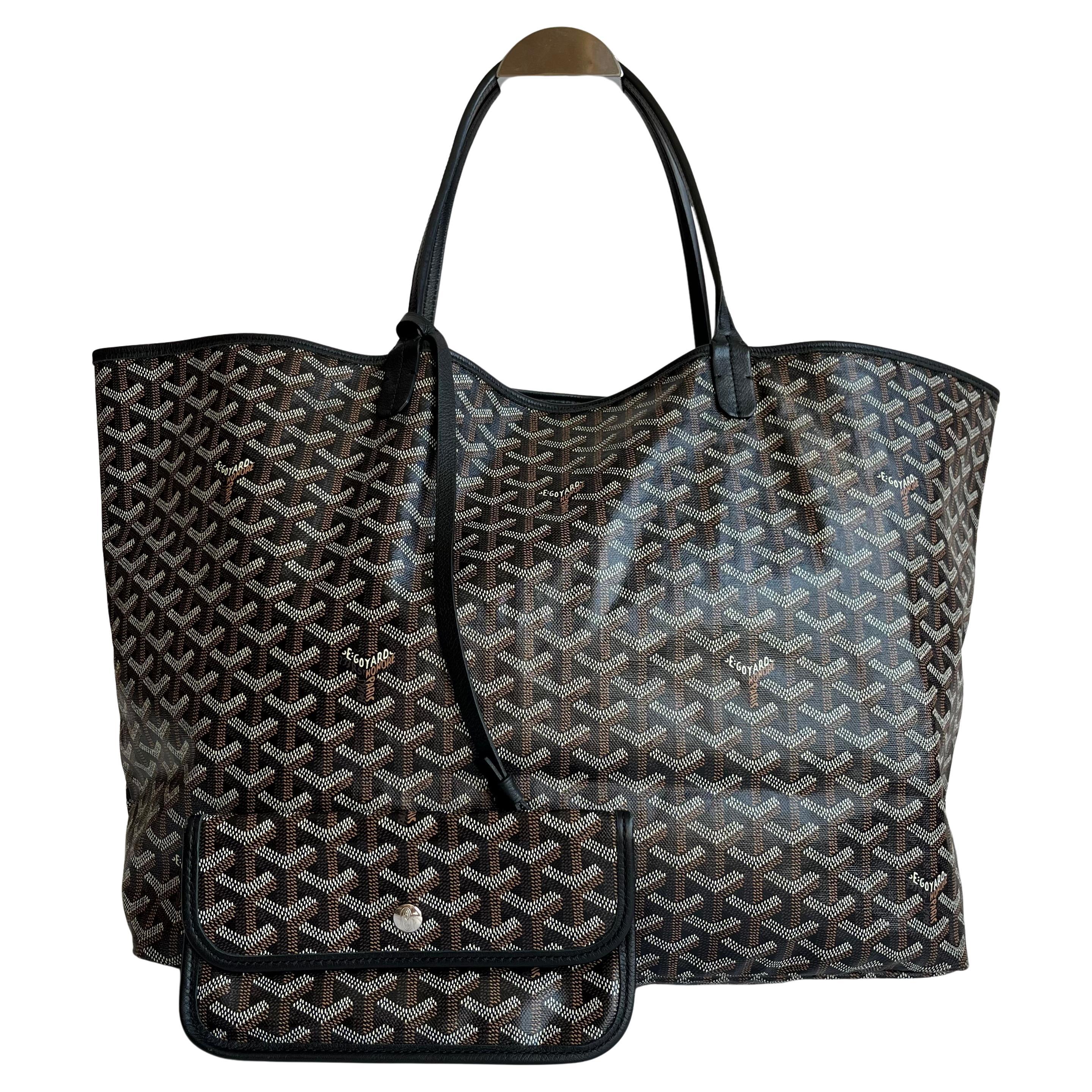 Goyard Saint Louis Tote Large GM Black Goyardine Canvas 2019 en vente