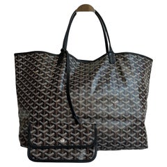 Goyard Saint Louis Tote Large GM Black Goyardine Canvas 2019