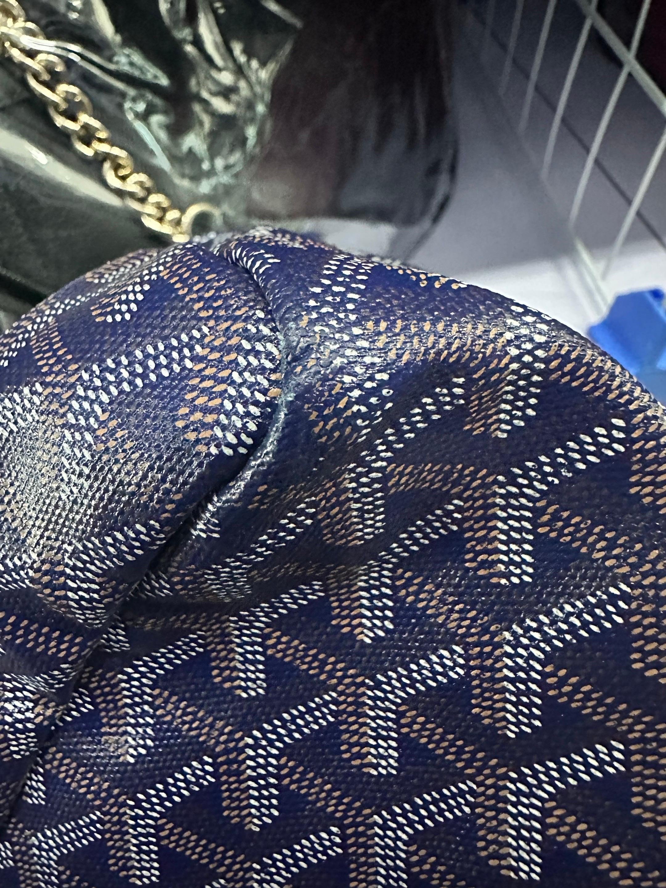 Goyard Saint Louis Tote Grande GM Navy Tela Goyard in vendita 6