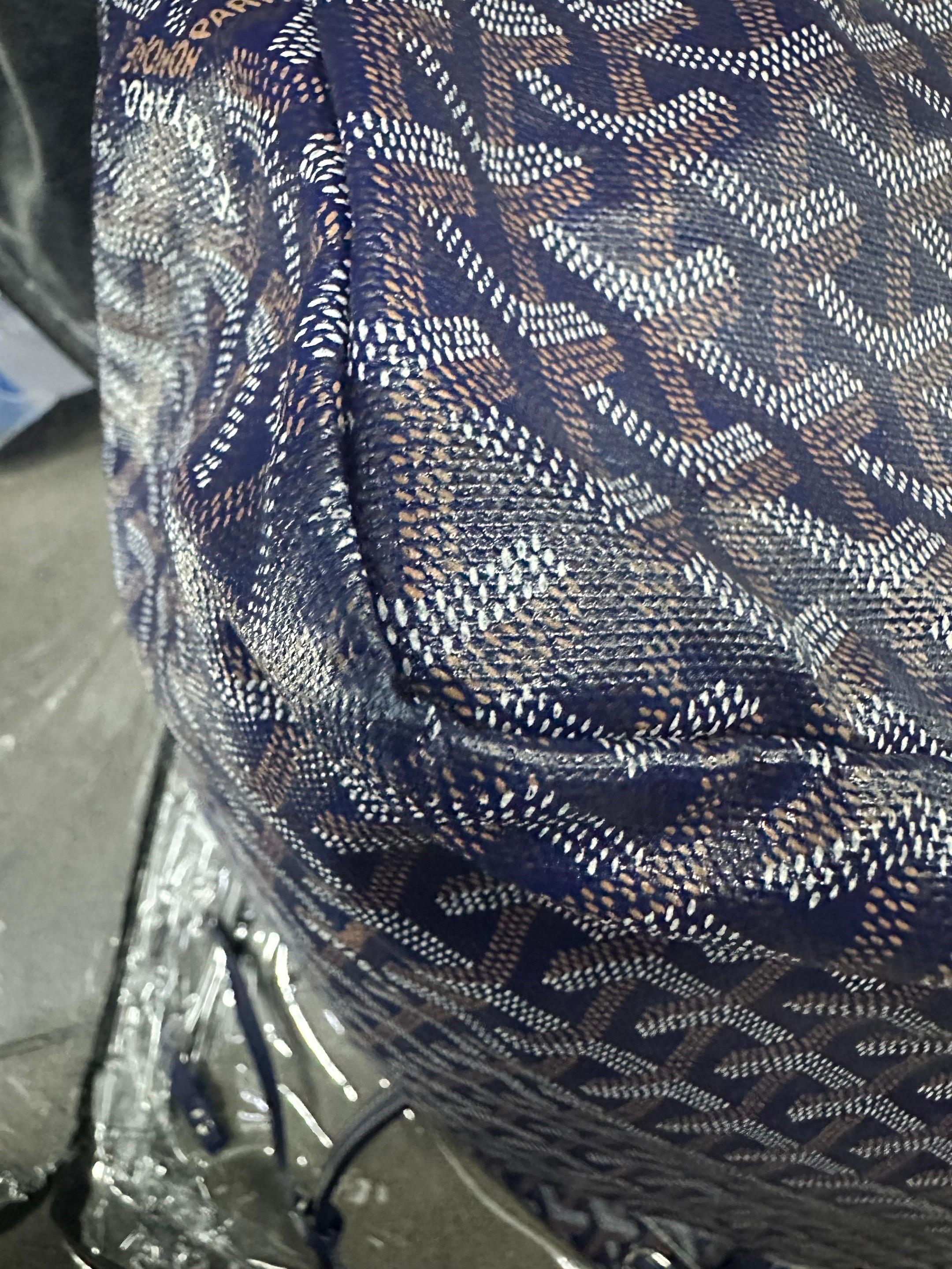 Goyard Saint Louis Tote Grande GM Navy Tela Goyard in vendita 7