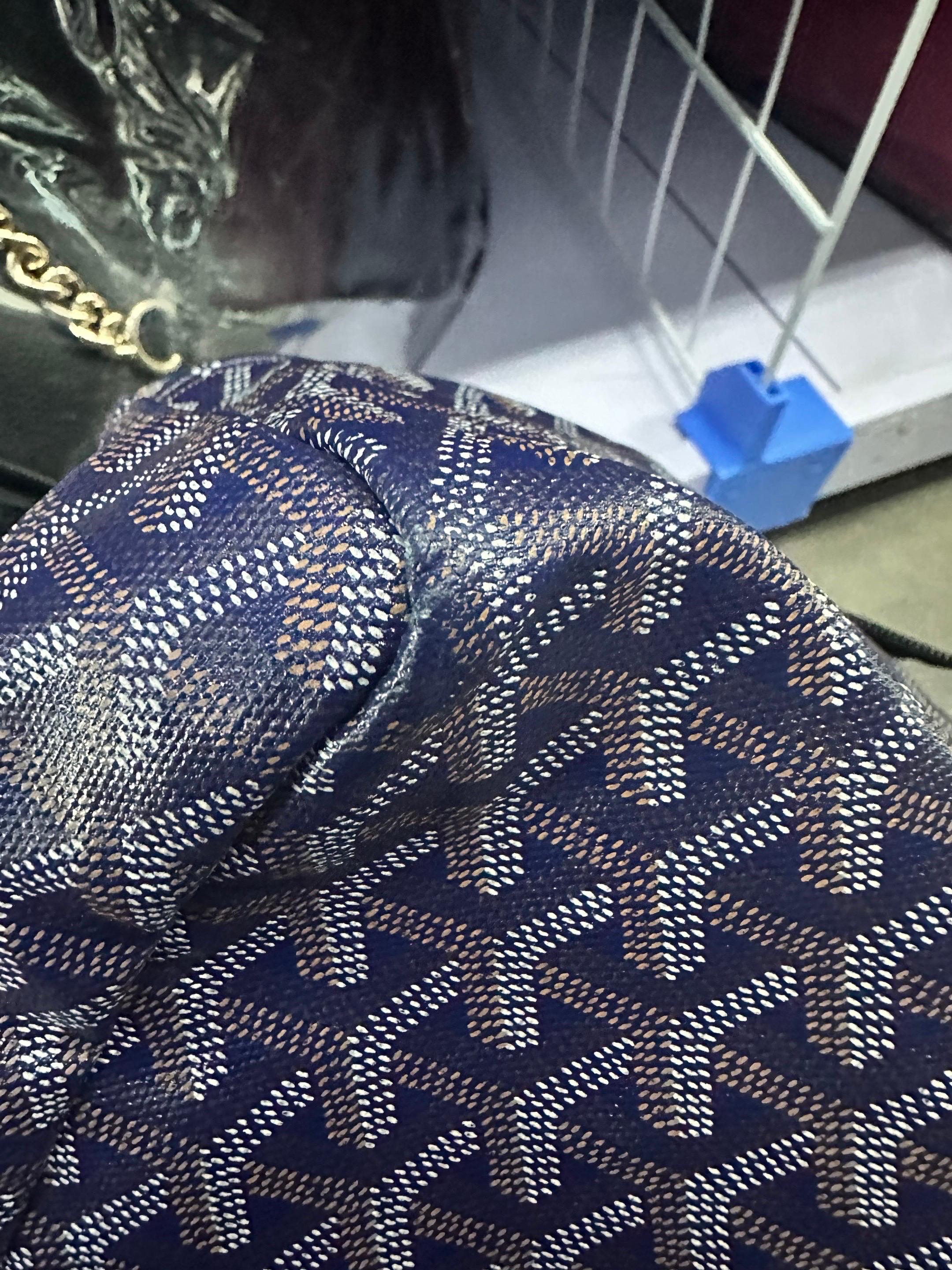 Goyard Saint Louis Tote Grande GM Navy Tela Goyard in vendita 9