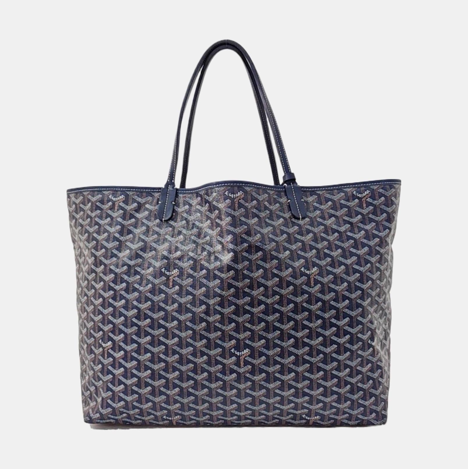 Goyard Saint Louis Tote Grande GM Navy Tela Goyard in vendita 2