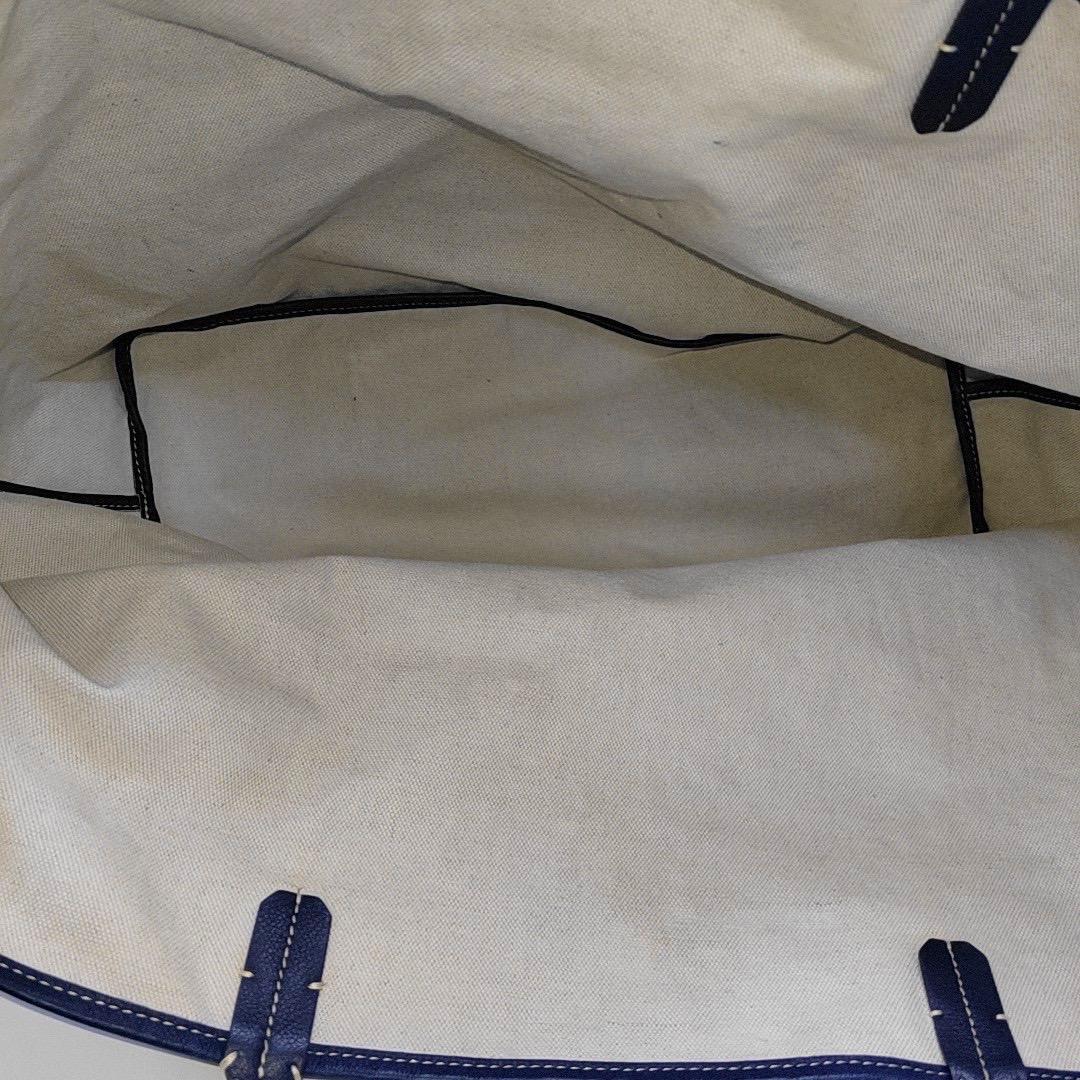 Goyard Saint Louis Tote Grande GM Navy Tela Goyard in vendita 3