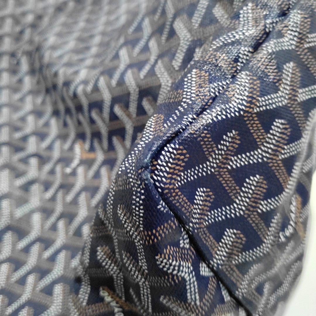 Goyard Saint Louis Tote Grande GM Navy Tela Goyard in vendita 4