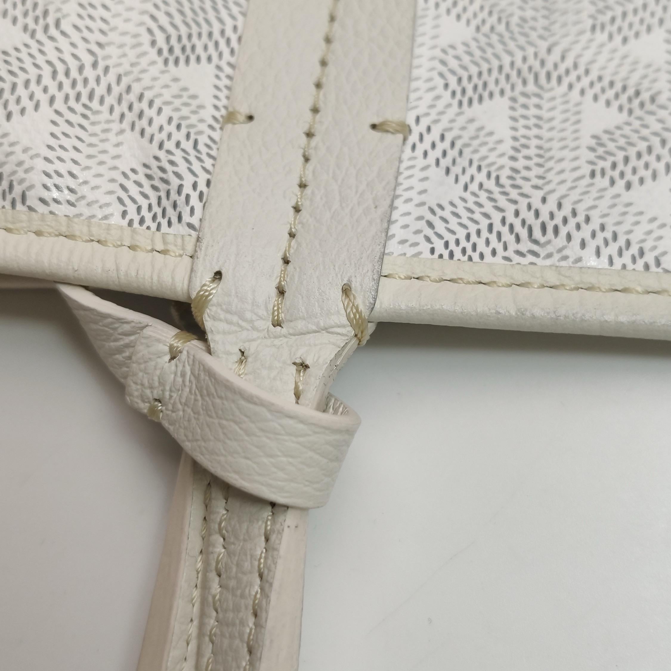 Goyard Saint Louis Tote Large GM White Goyardine Canvas 2023 en vente 5