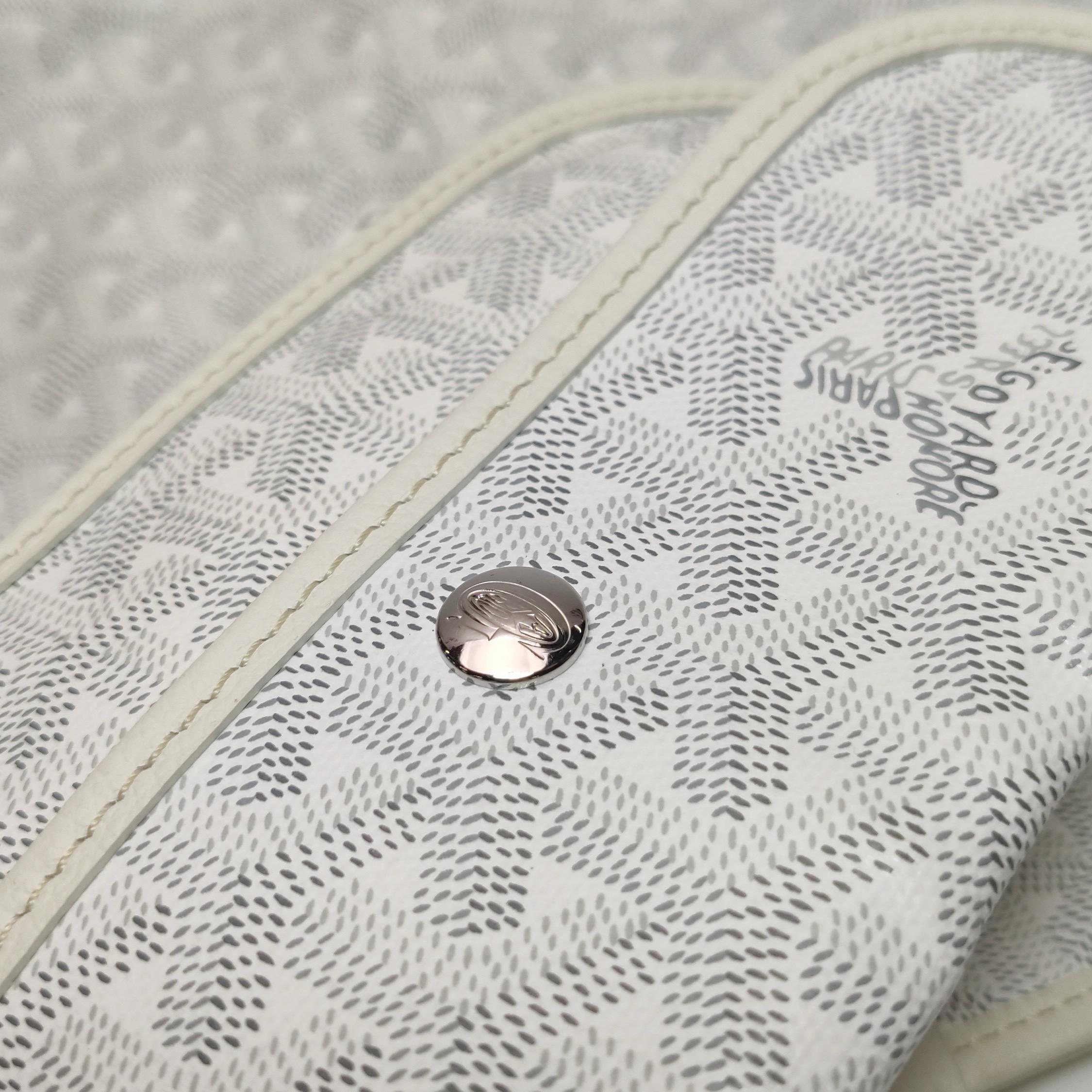 Goyard Saint Louis Tote Large GM White Goyardine Canvas 2023 en vente 6