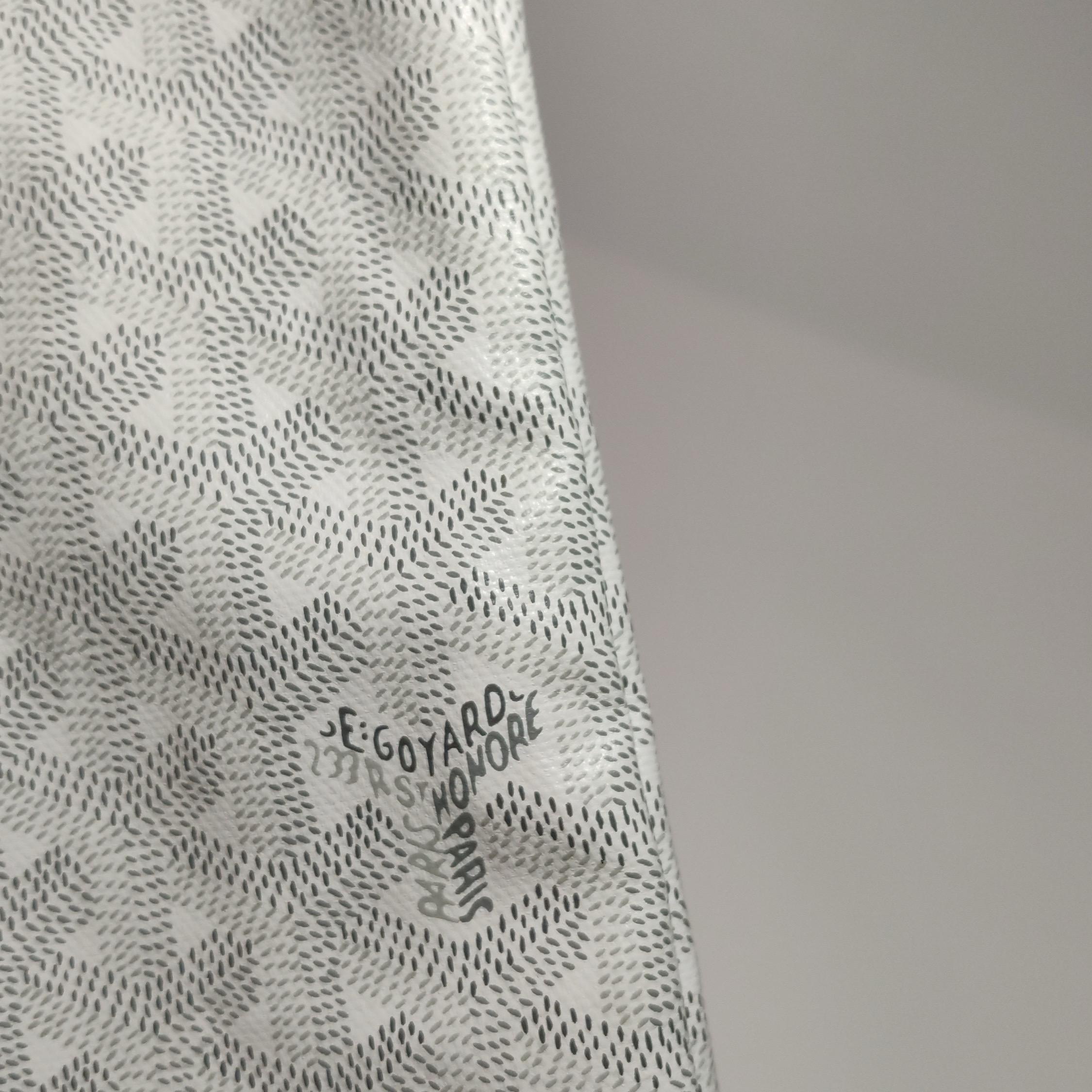 Goyard Saint Louis Tote Large GM White Goyardine Canvas 2023 en vente 9
