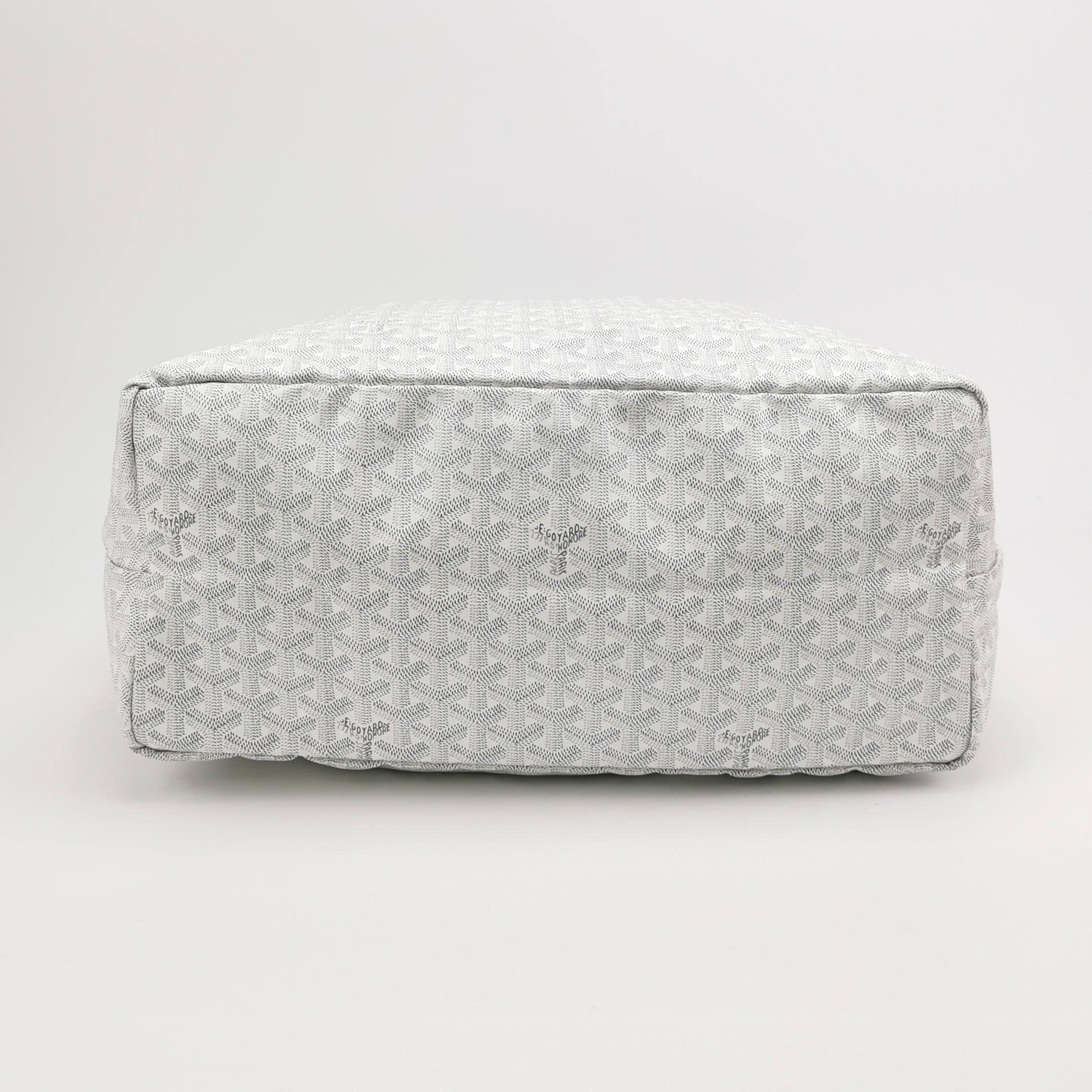 Goyard Saint Louis Tote Large GM White Goyardine Canvas 2023 en vente 12