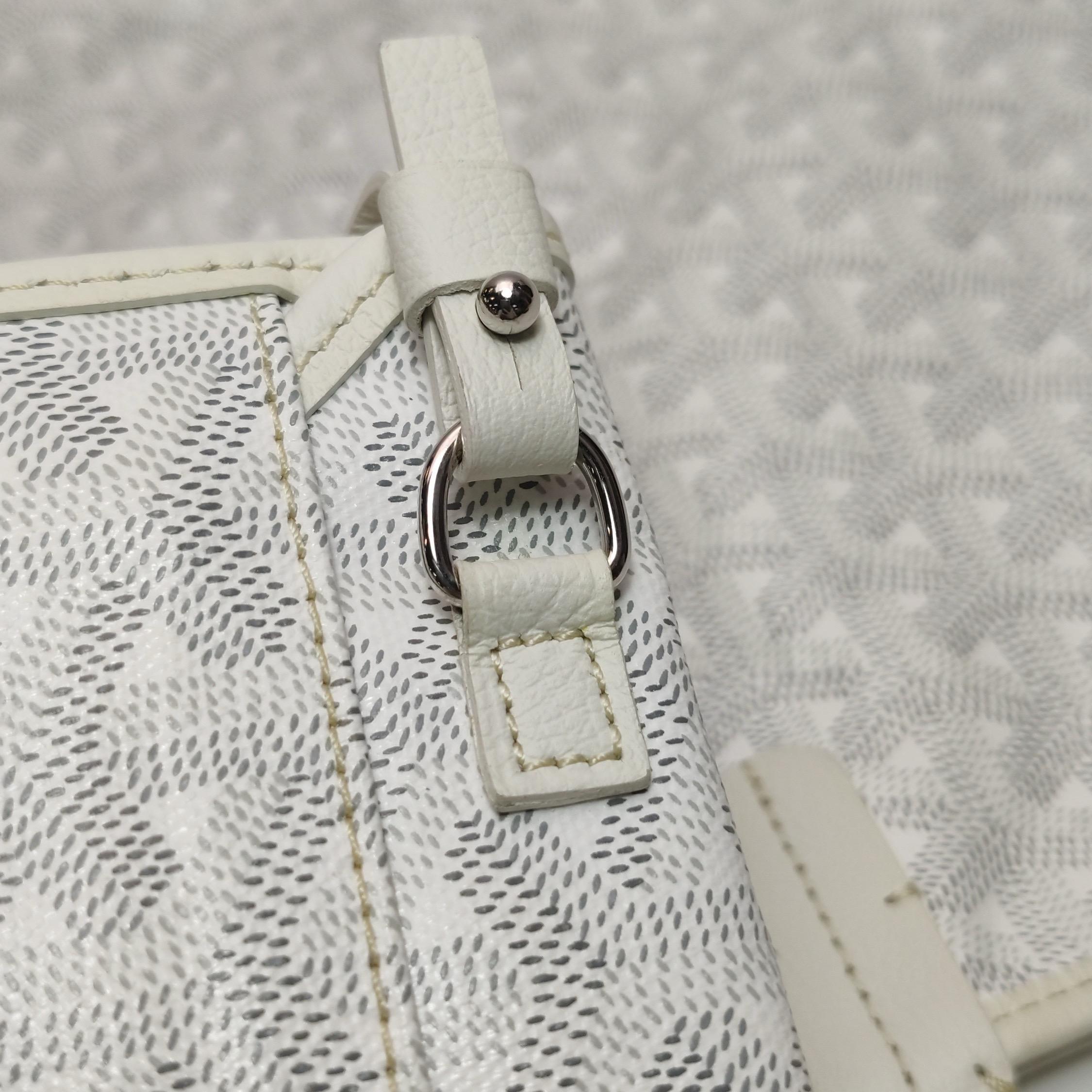 Goyard Saint Louis Tote Large GM White Goyardine Canvas 2023 en vente 13