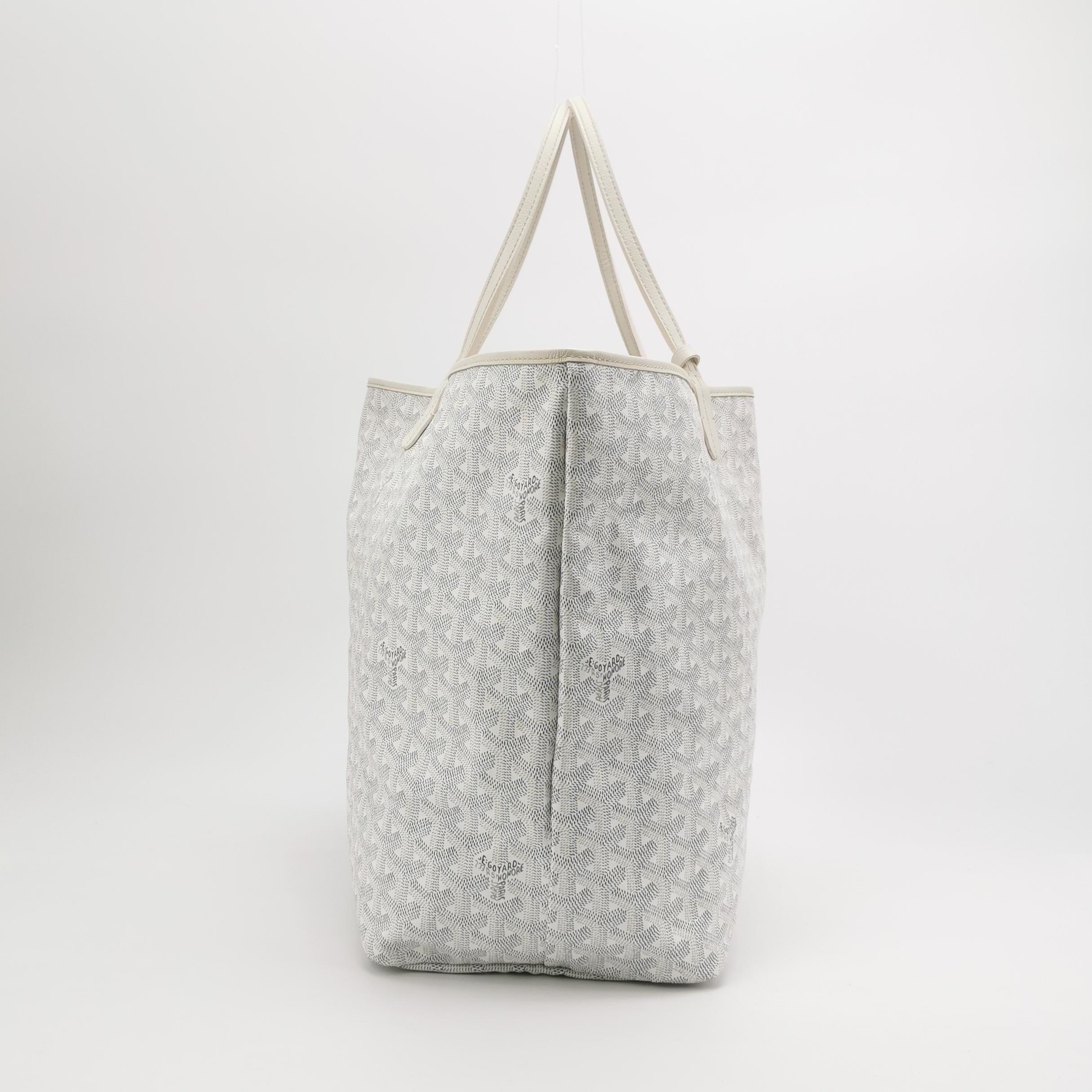 Goyard Saint Louis Tote Large GM White Goyardine Canvas 2023 Pour femmes en vente