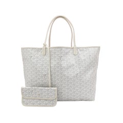 Goyard Saint Louis Tote Grande GM Tela Goyardine Bianca 2023