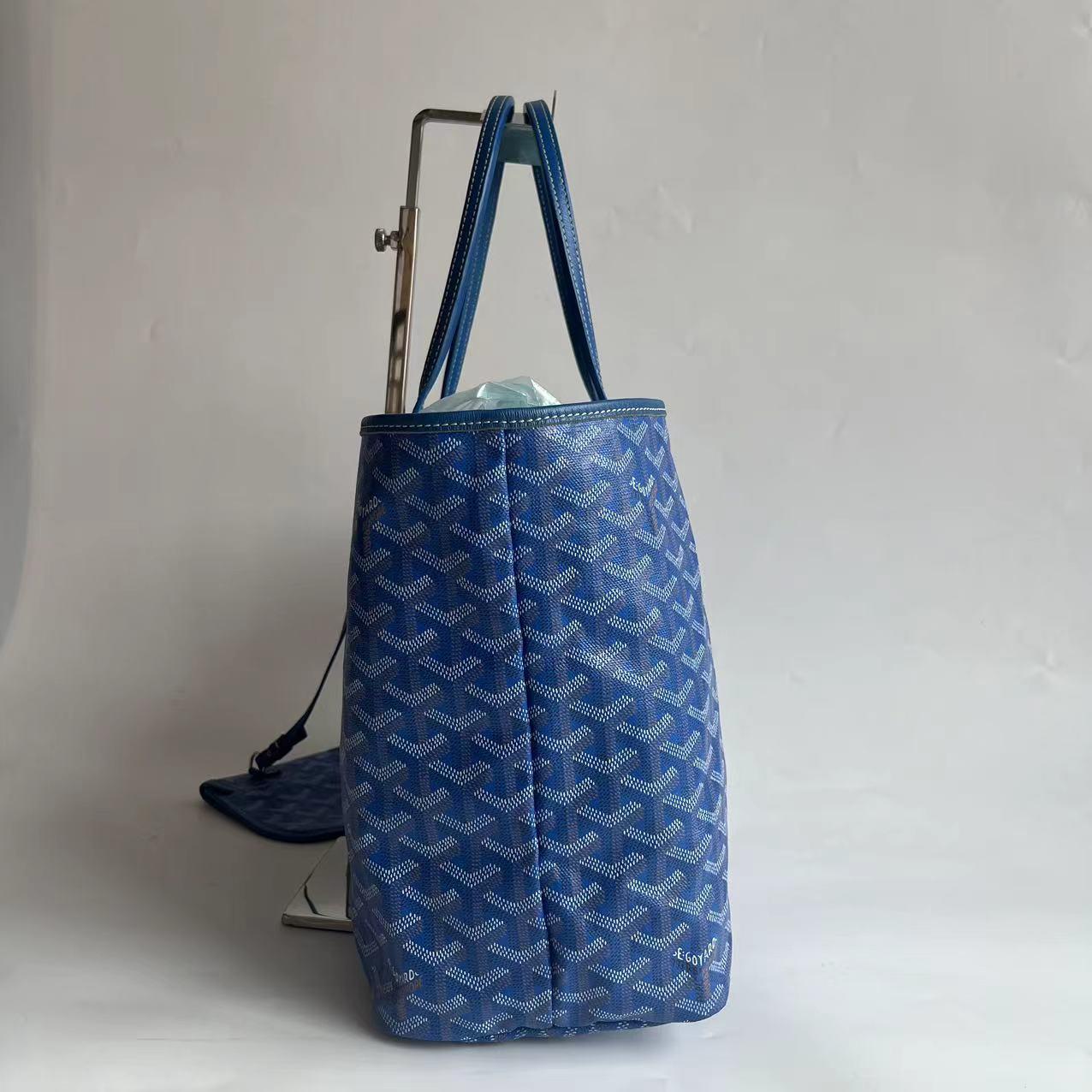 Goyard Saint Louis Tote Medium PM Blue 2018 Bon état - En vente à AUBERVILLIERS, FR