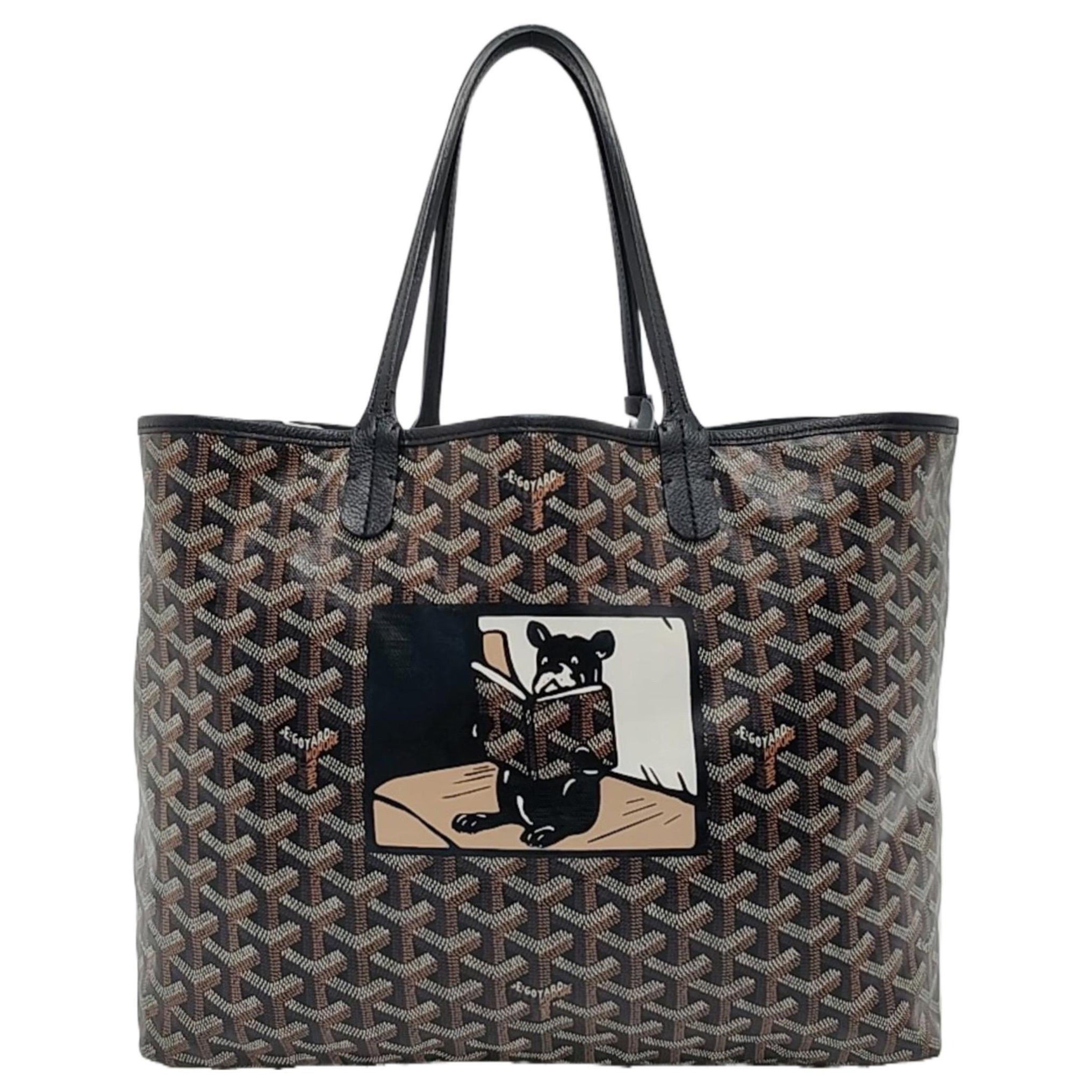 Goyard Saint Louis Tote PM Medium Nero Bulldog Francese