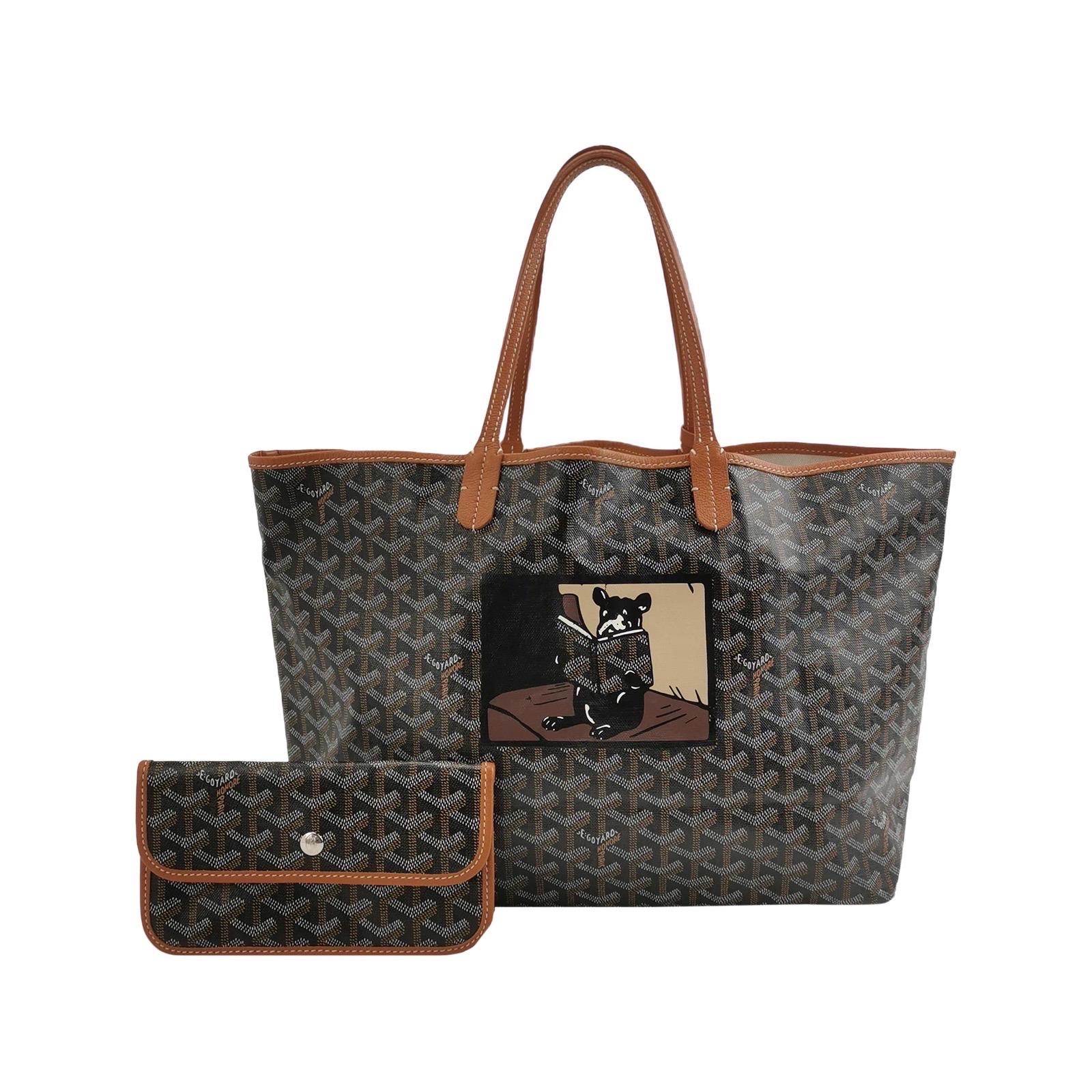 Goyard Saint Louis Tote PM Medium Brown French Bulldog 2020 For Sale