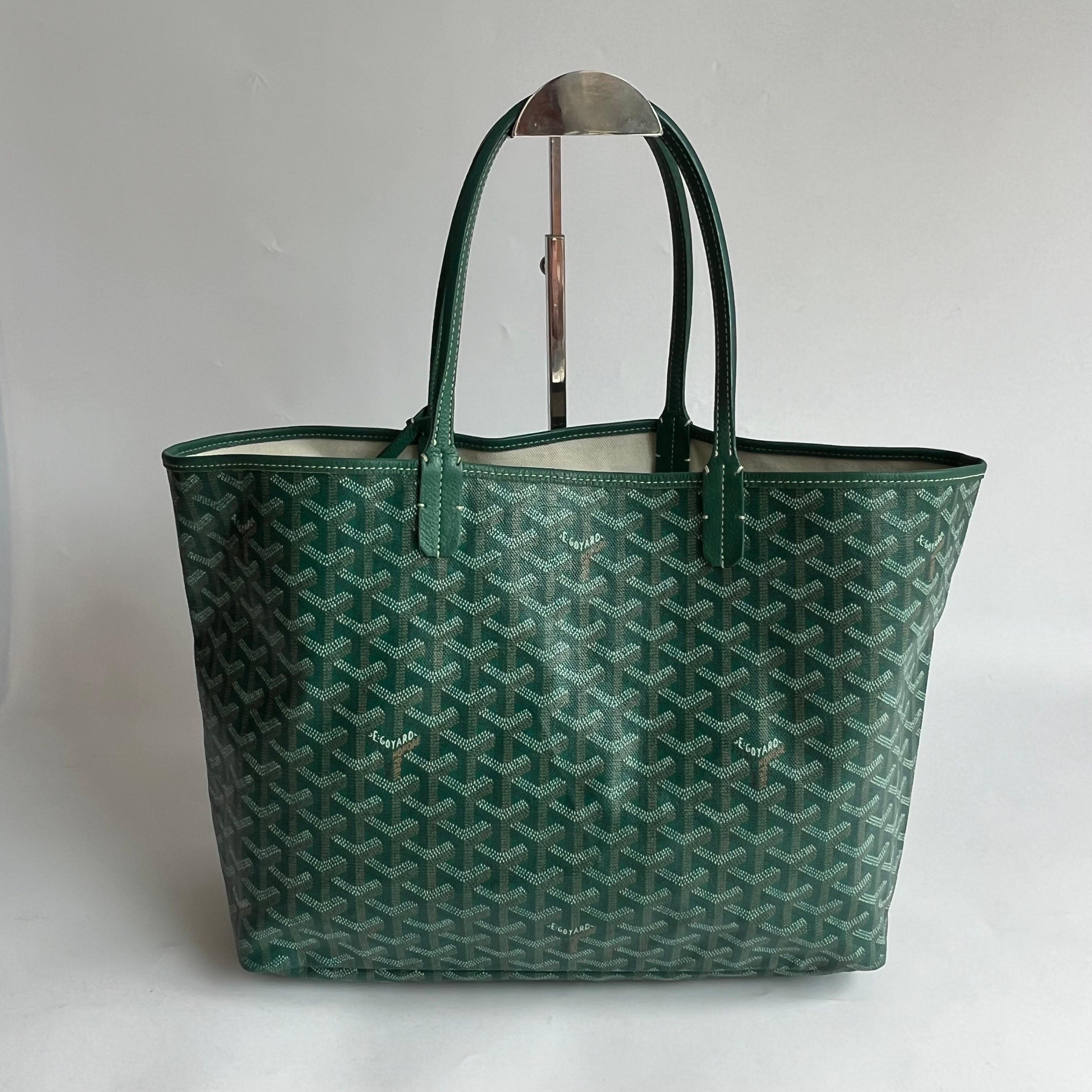Black Goyard Saint Louis Tote PM Medium Green 2019 For Sale