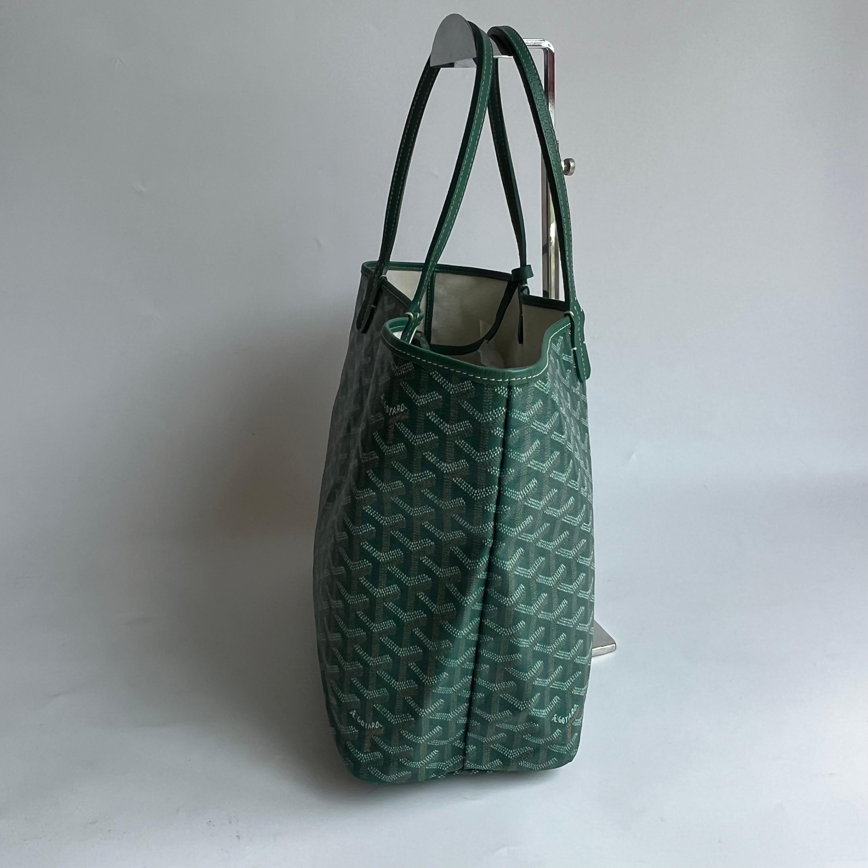 Goyard Saint Louis Tote PM Medium Green 2019 In Good Condition For Sale In AUBERVILLIERS, FR