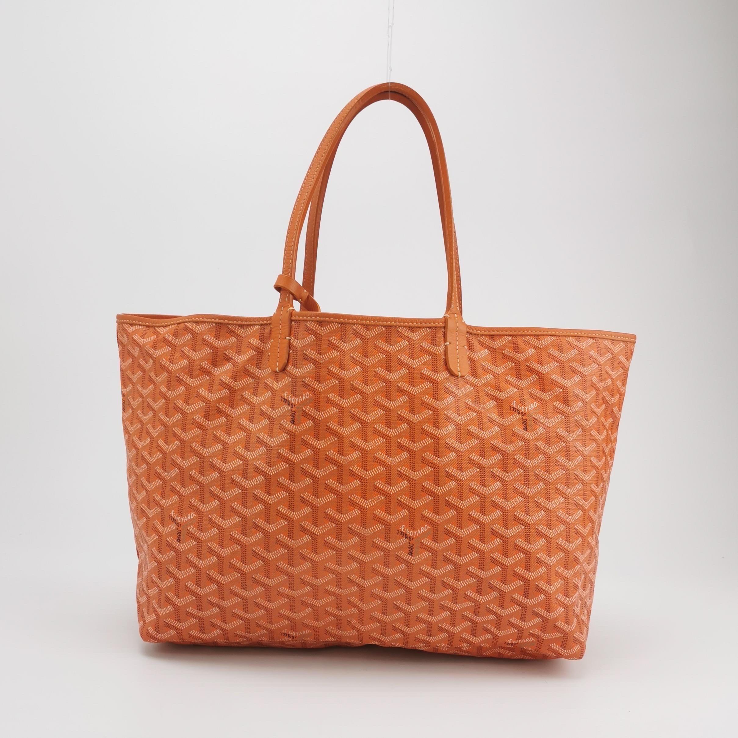 Goyard Saint Louis Tote PM Arancione in tela Goyard In condizioni buone in vendita a AUBERVILLIERS, FR