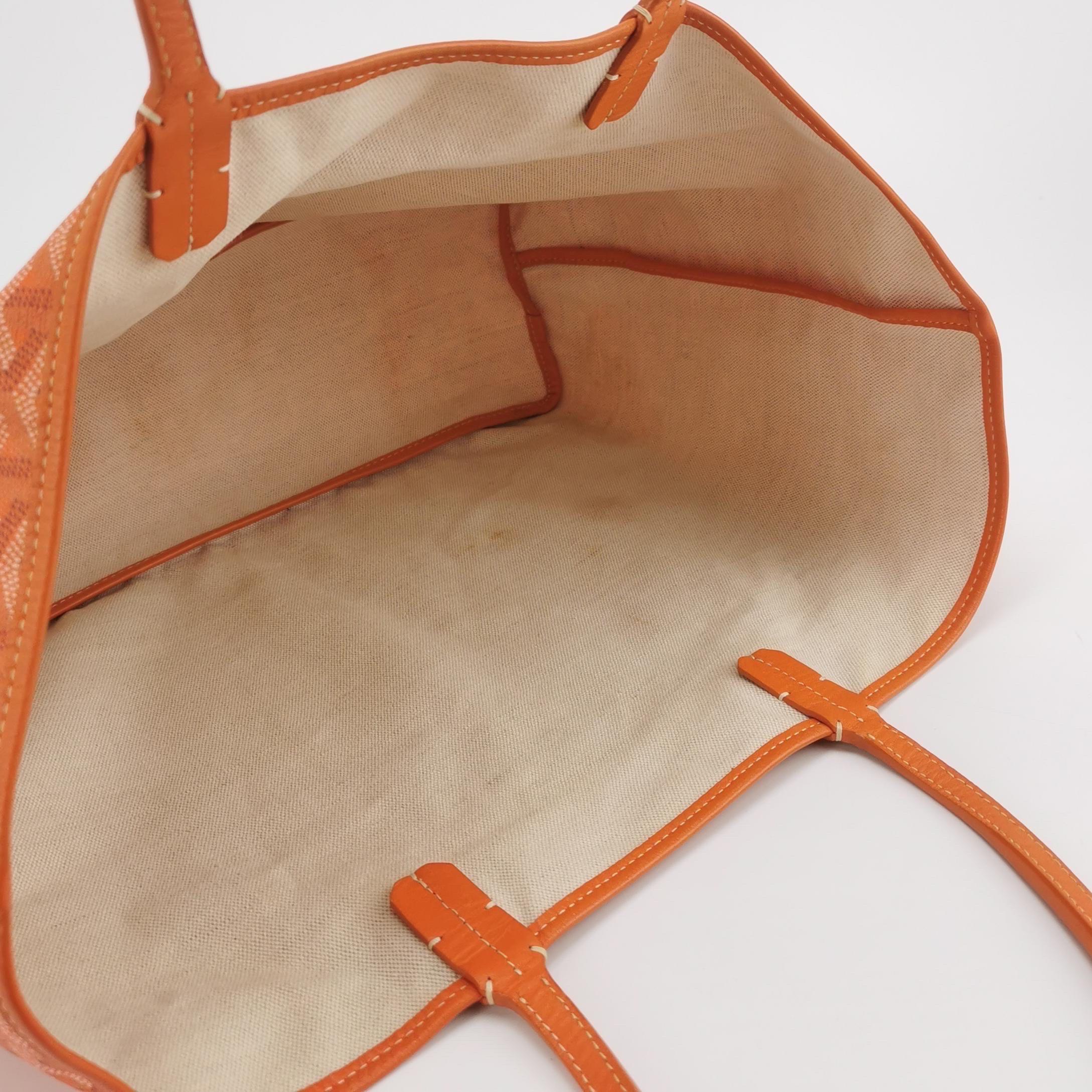 Goyard Saint Louis Tote PM Arancione in tela Goyard in vendita 1