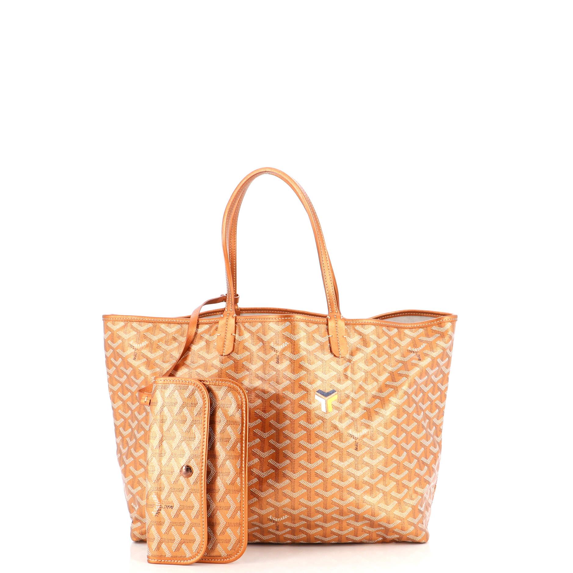 Orange Saint Louis Goyard Leather Tote Bag Auction