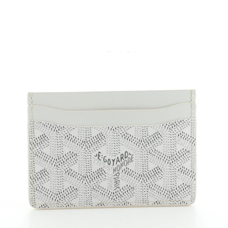 goyard card holder white