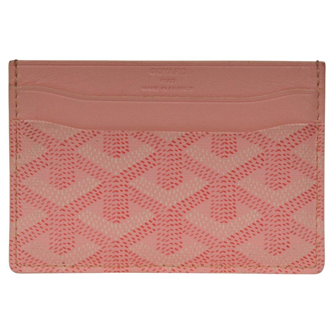 Goyard Saint Sulpice Portacarte Rosa Portafoglio Soldi Viaggio Tela Coates