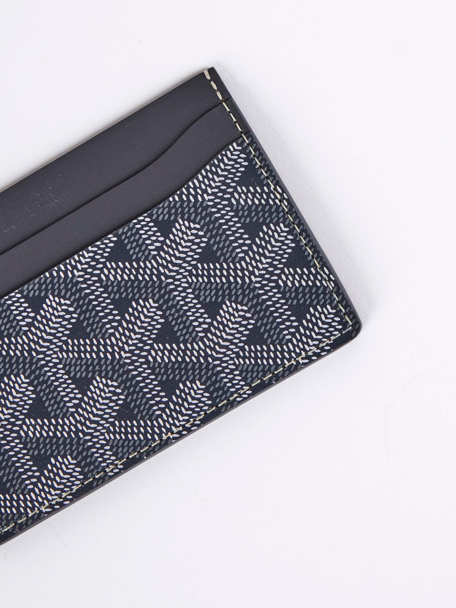 Black GOYARD Saint-Sulpice Card Wallet in Grey For Sale