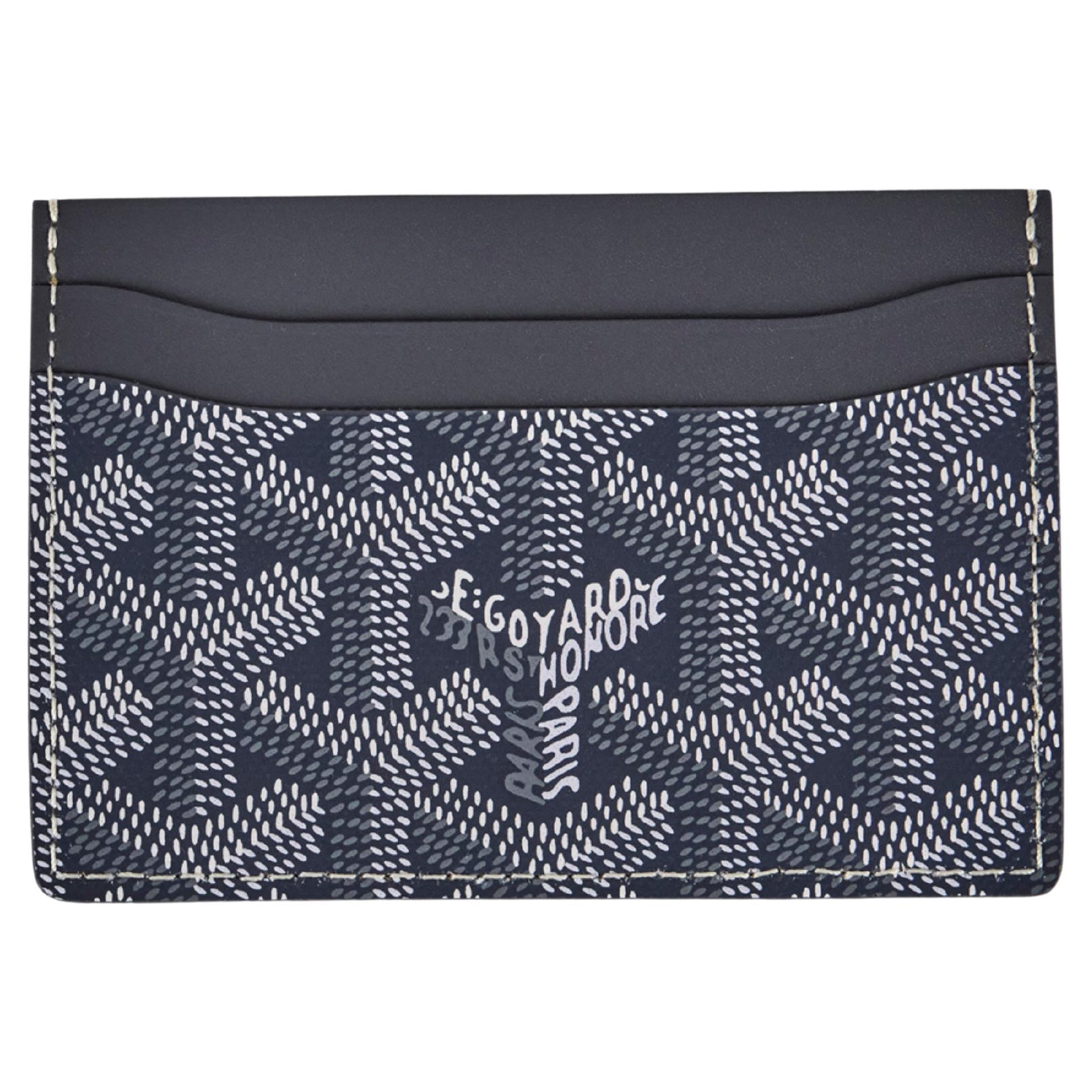 GOYARD Saint-Sulpice Card Wallet in Grey For Sale