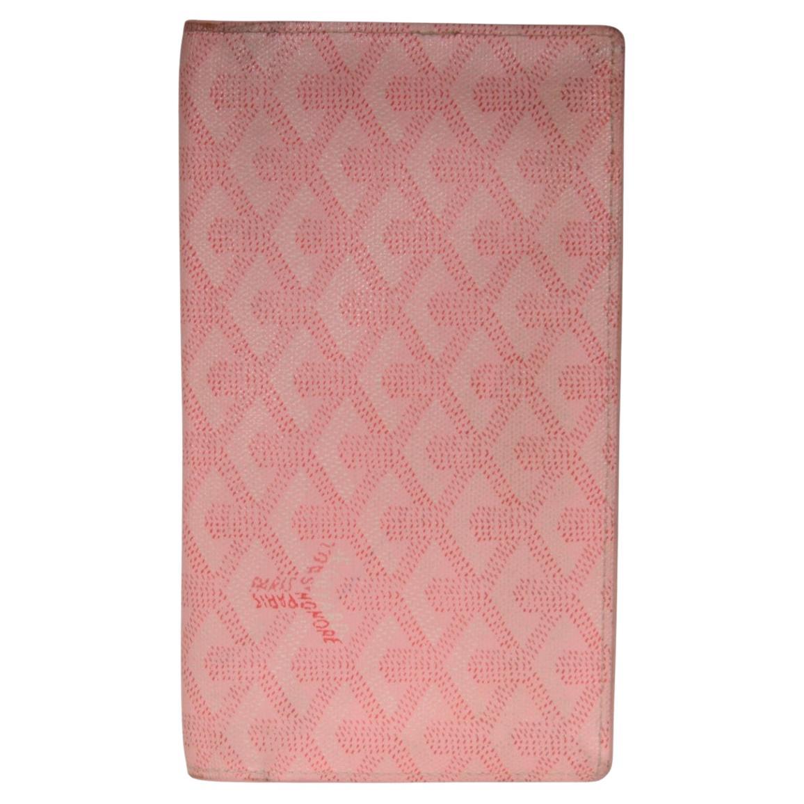 Goyard Sakura Rosa Richielu Portafoglio lungo Bi Foldes Zip Coin Pocket Sei slot per carte di credito