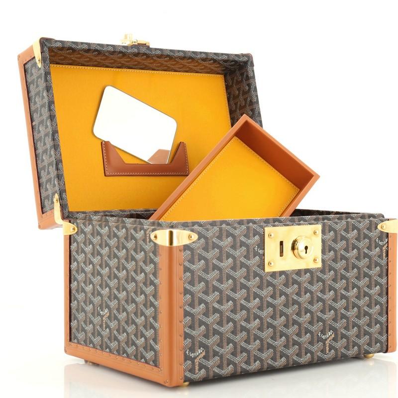 Black Goyard Sardaigne Vanity Case Coated Canvas