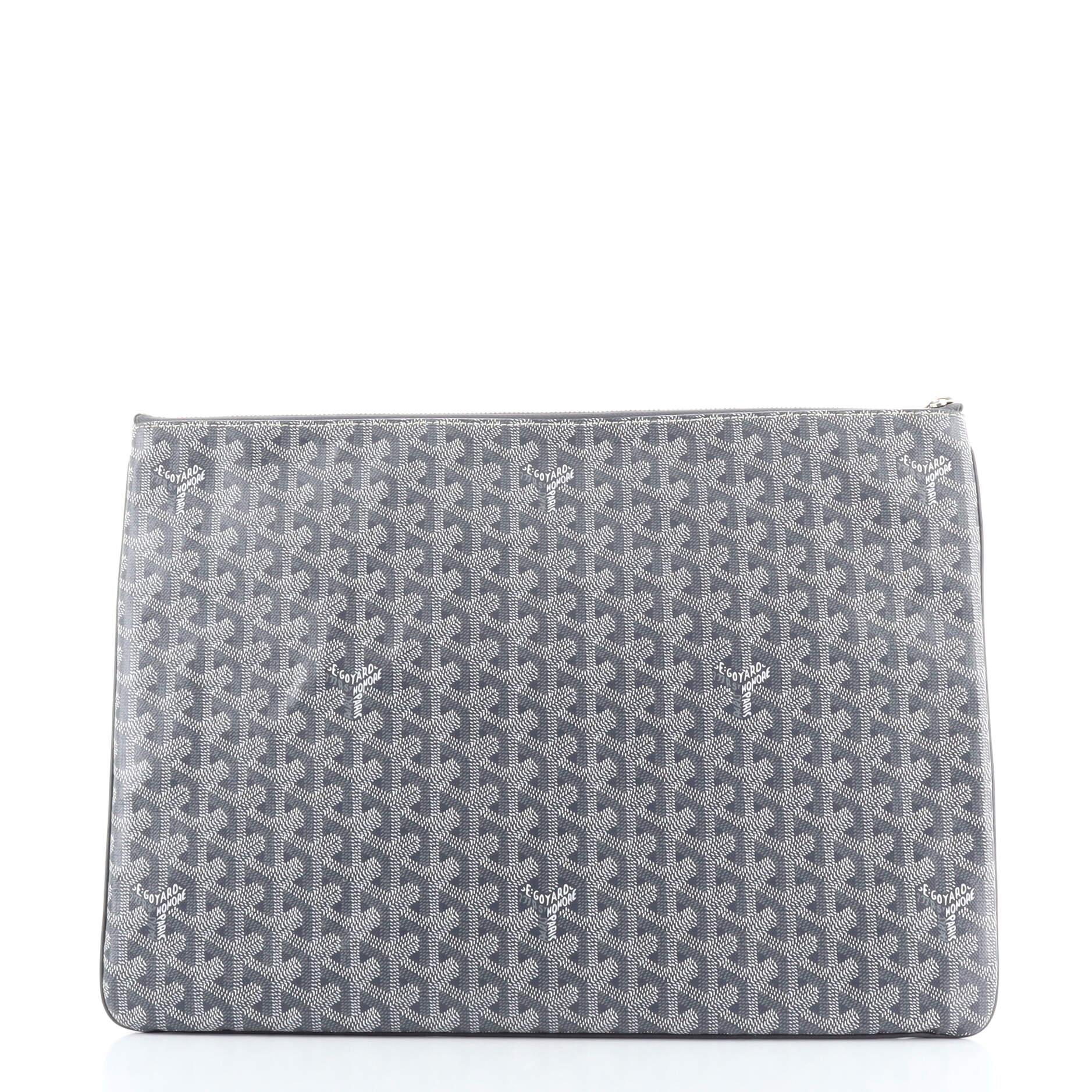 Goyard Senat Zip Pouch Coated Canvas GM In Good Condition In NY, NY