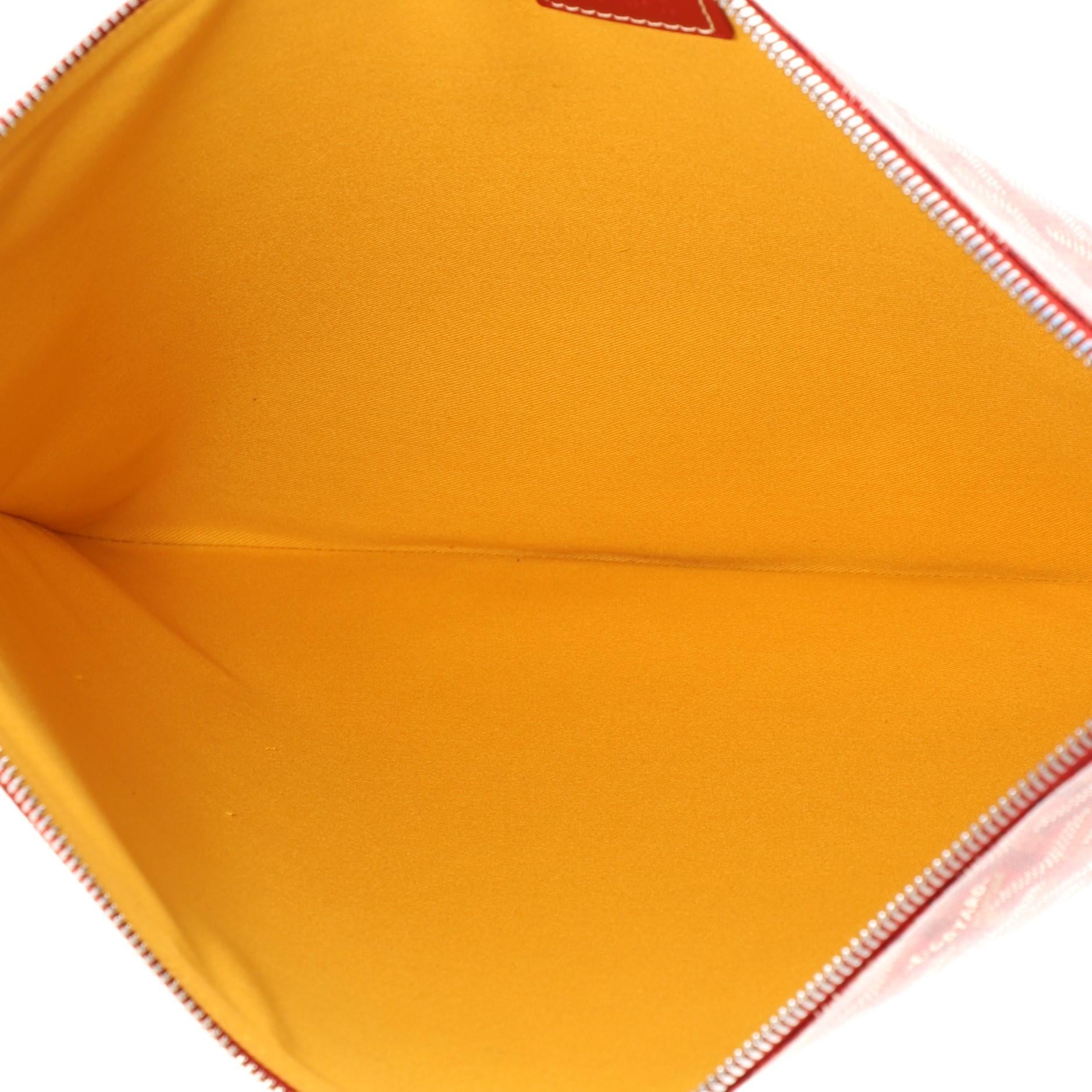 Goyard Senat Zip Pouch Coated Canvas GM In Good Condition In NY, NY