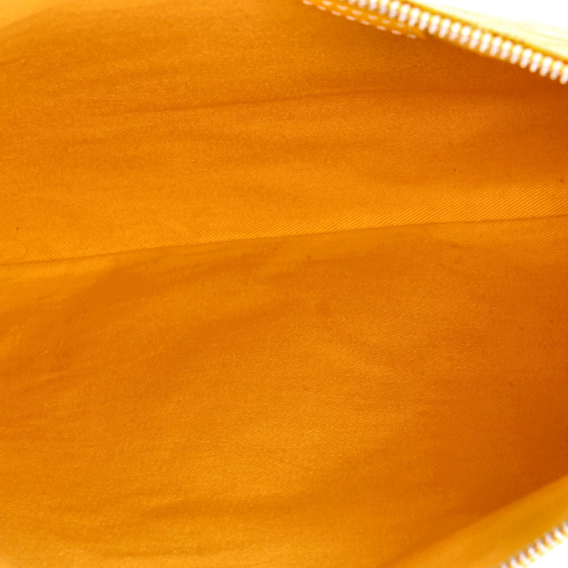 Orange Goyard Senat Zip Pouch Coated Canvas GM
