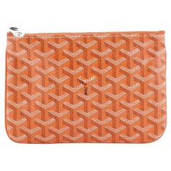 Goyard Senat Pouch MM White in Canvas/Calfskin with Palladium-tone - US