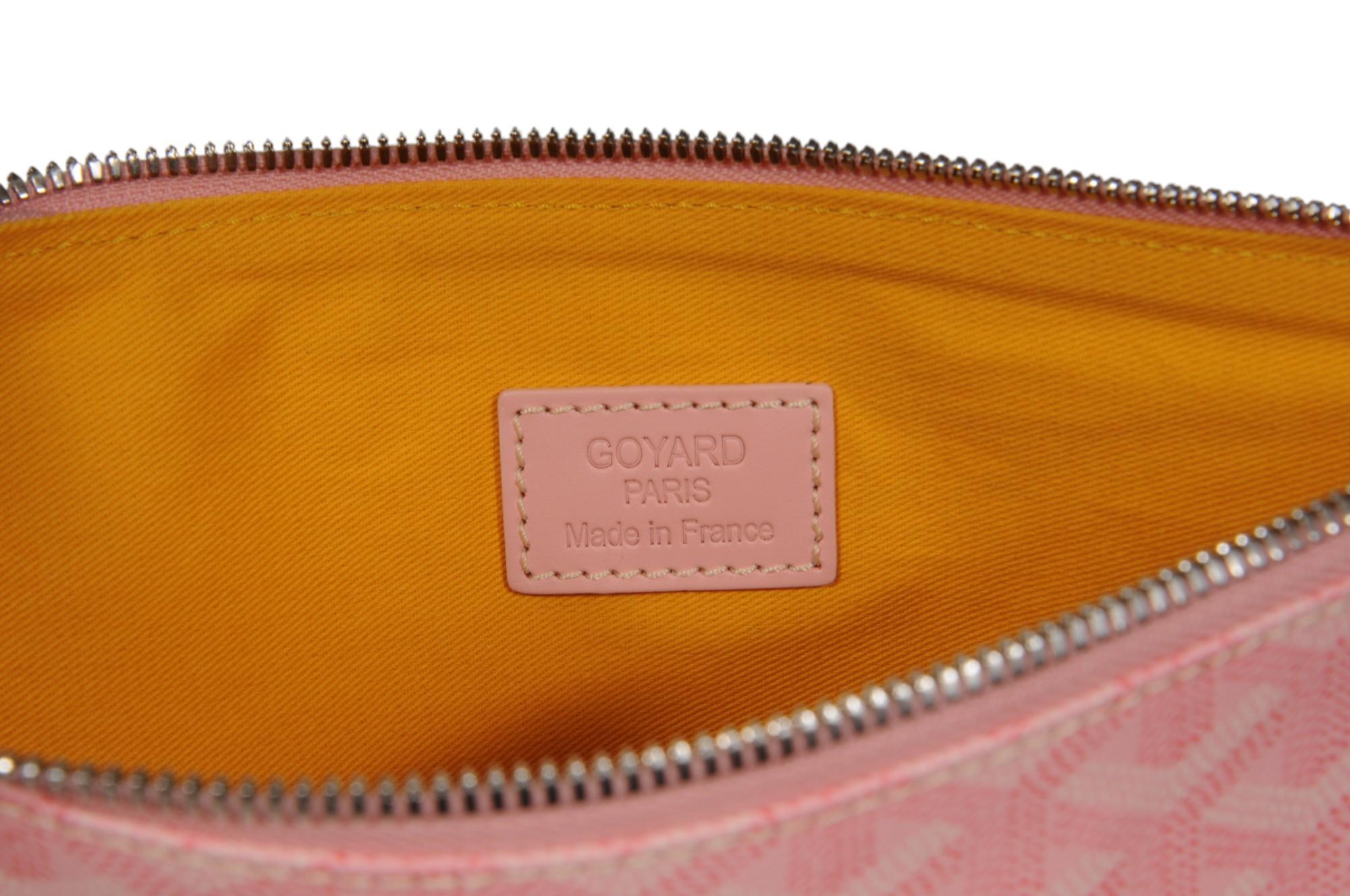 Goyard Senate MM Pouch Rosa Sakura Rosa Bolso Embrague Lienzo Estucado Zip Top Wallet en venta 8
