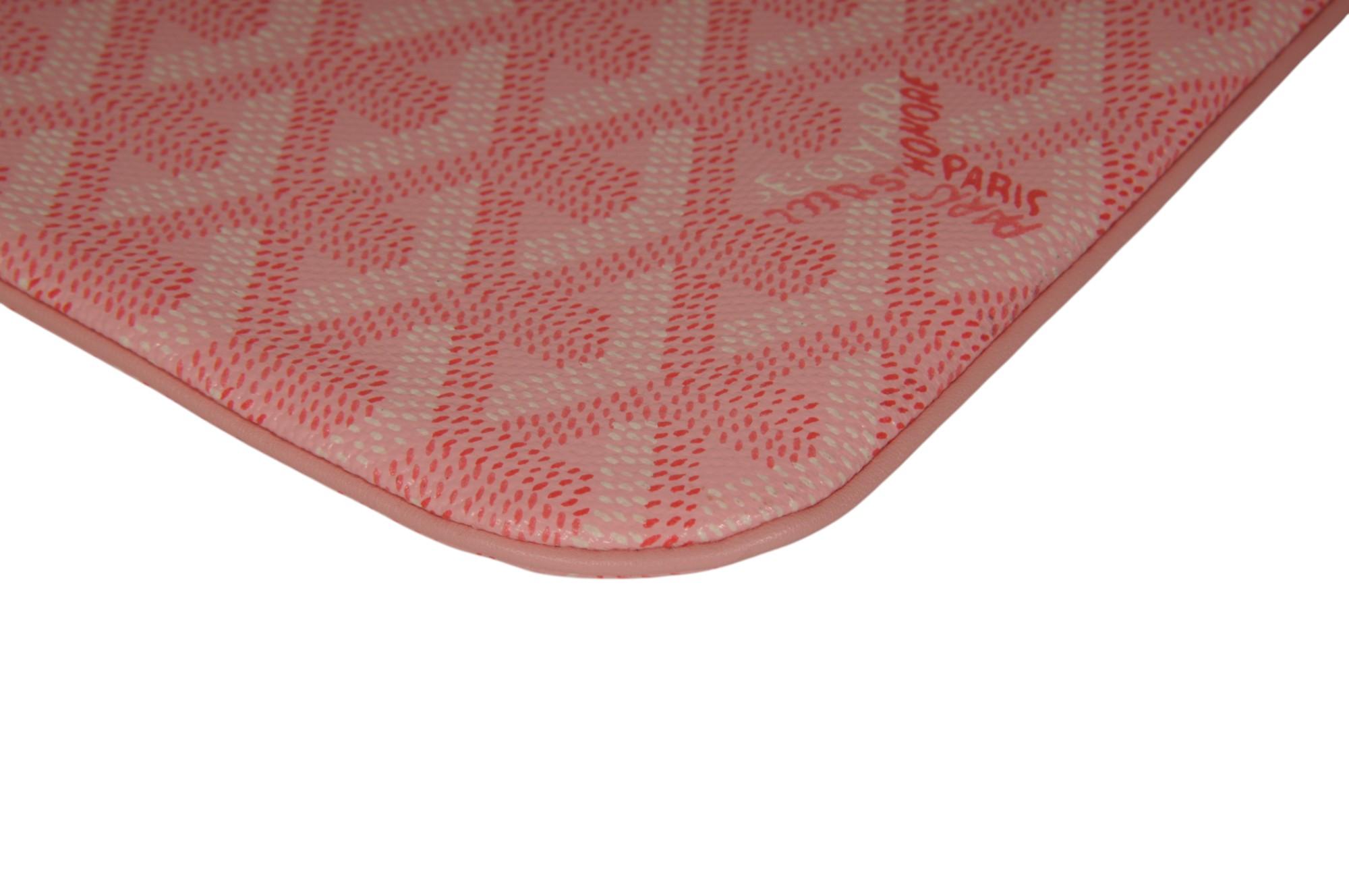 Goyard Senate MM Pouch Rosa Sakura Rosa Bolso Embrague Lienzo Estucado Zip Top Wallet en venta 5