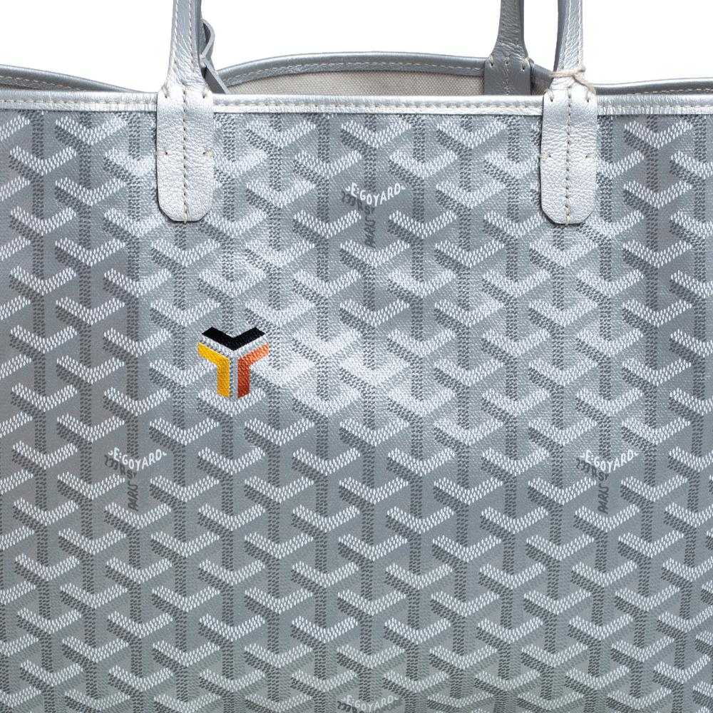 Goyard Silver Goyardine Coated Canvas St. Louis PM Tote 4