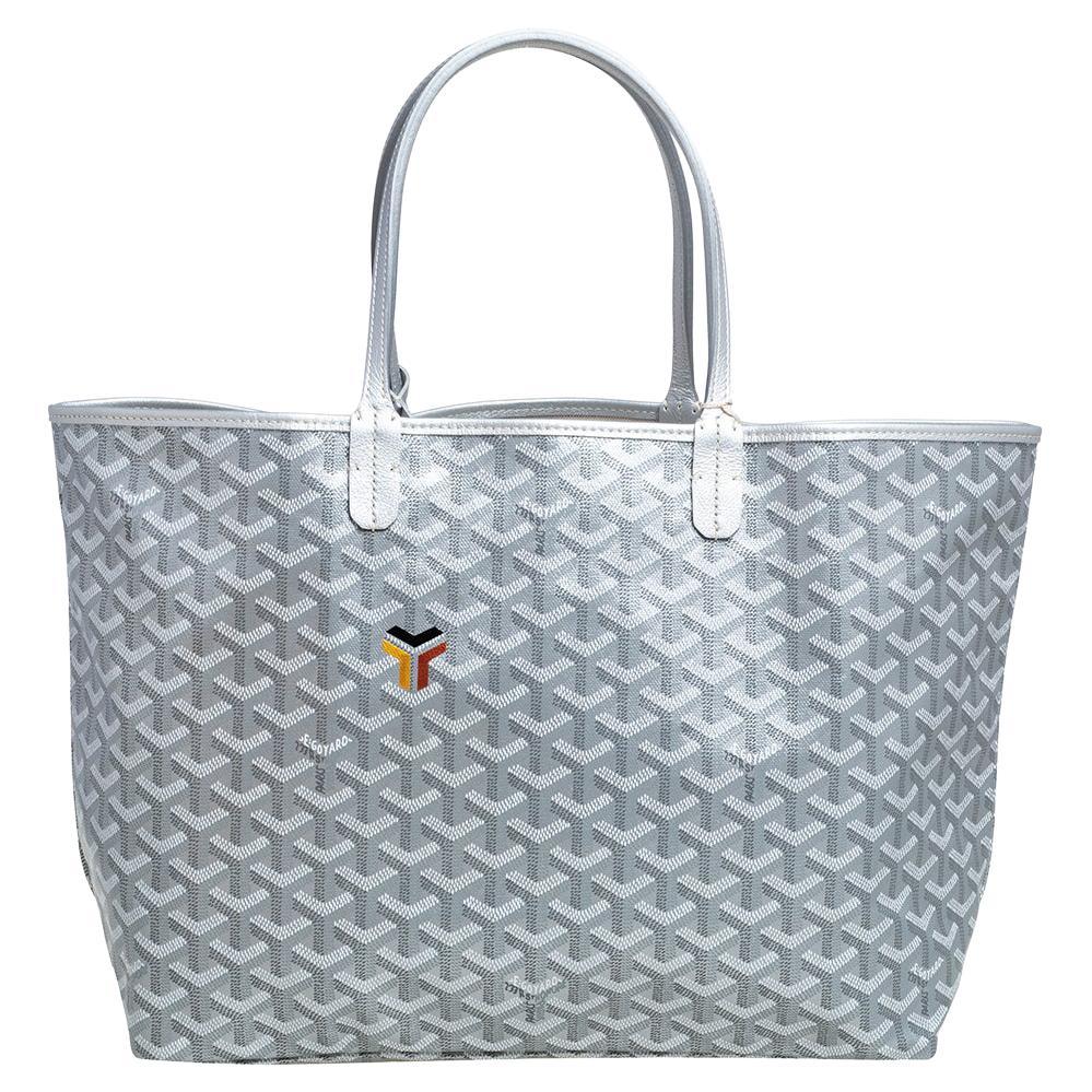 Navy Blue Goyard St. Louis PM Tote Bag For Sale at 1stDibs