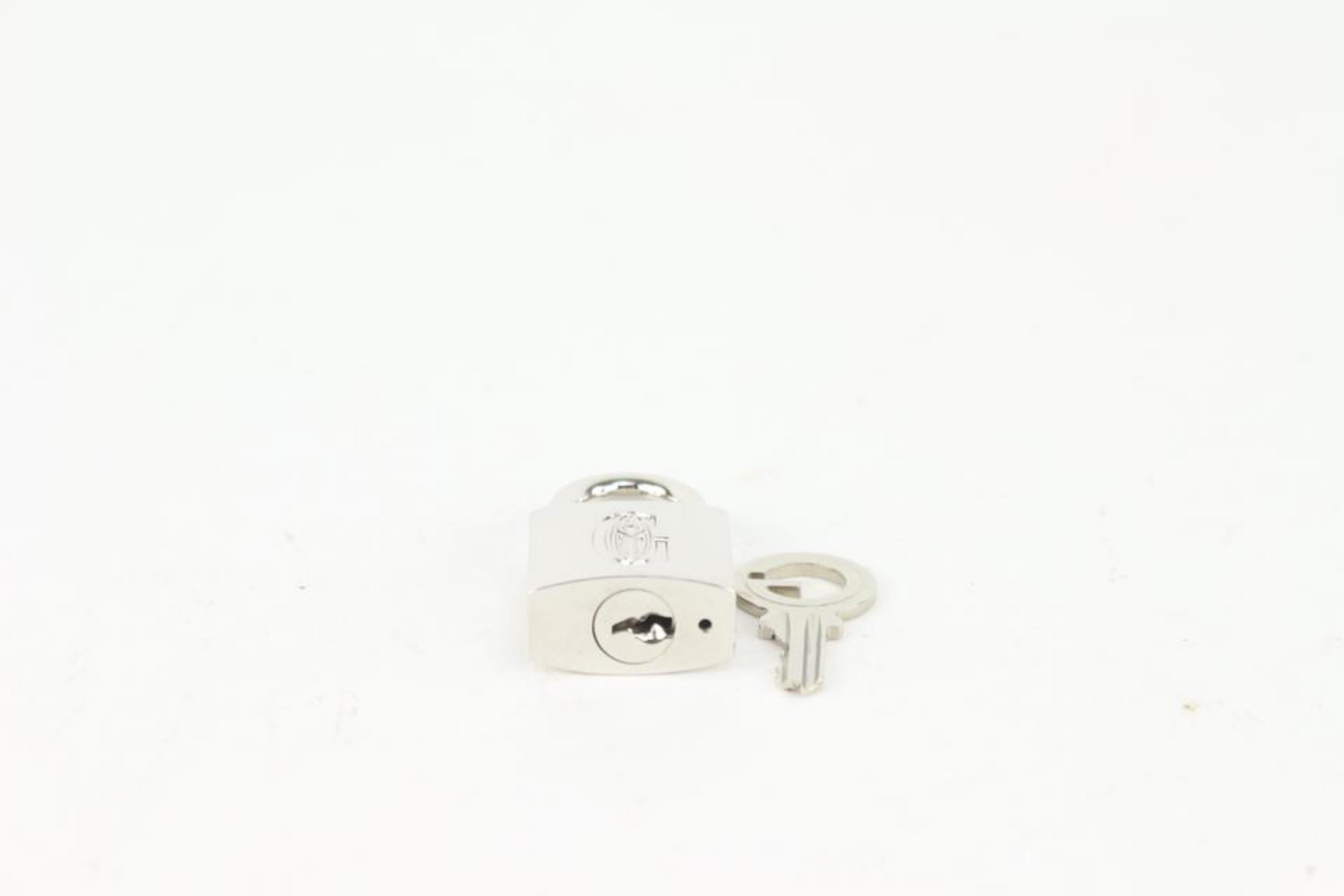 Women's or Men's Goyard Silver Lock and Key Set Cadena Bag Charm 1012gy30