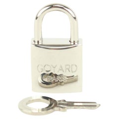 Goyard Silver Lock and Key Set Cadena Bag Charm 1012gy30