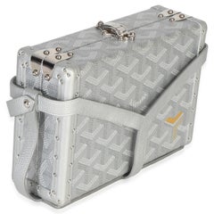 Goyard Silver Precious Metals Goyardine Canvas Minaudiere Trunk