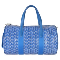 Goyard Sky Blue Goyardine Barrel 40 Sports Bag
