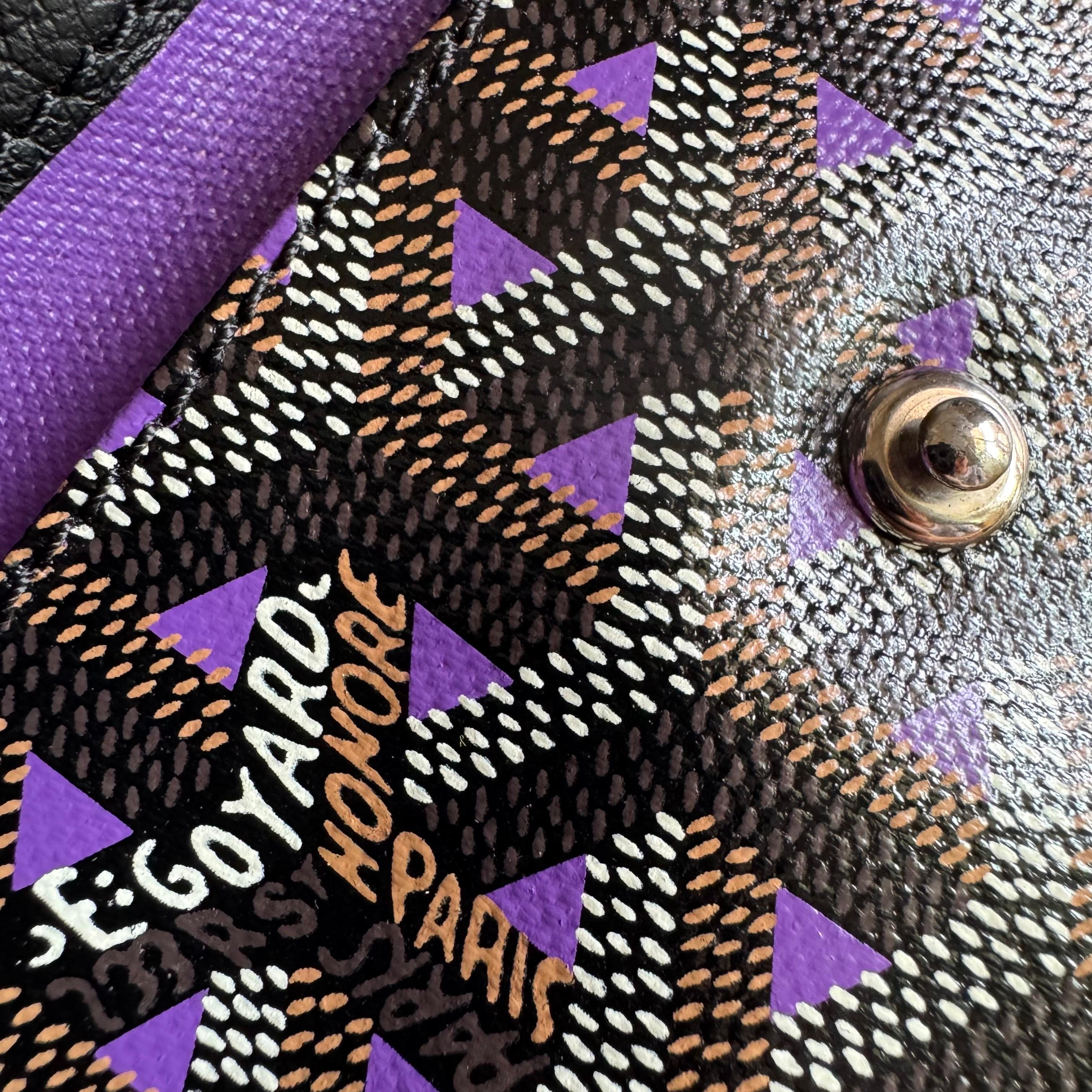 Goyard Special Edition Saint Louis PM Tote Medium Black Violet 2020 en vente 13